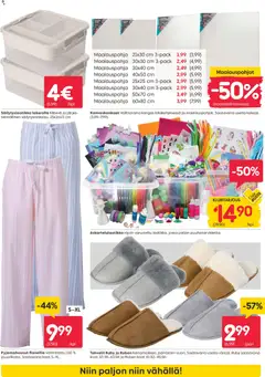 Rusta-mainoslehti voimassa 09.02.2026 alkaen | Sivu: 6 | Tuotteet: Kangas, Tohvelit