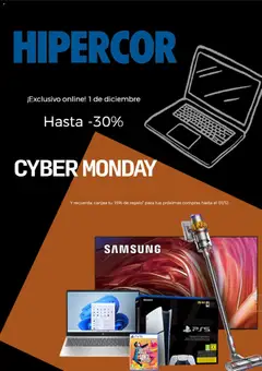 Vista previa Hipercor Cyber Monday válido desde el 01.12.2025