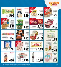 Anteprima del volantino Volantino Spazio Conad	 valido a partire dal 28.10.2025 | Pagina: 13 | Prodotti: Pomodori, Pasta, Pomodori secchi, Seitan