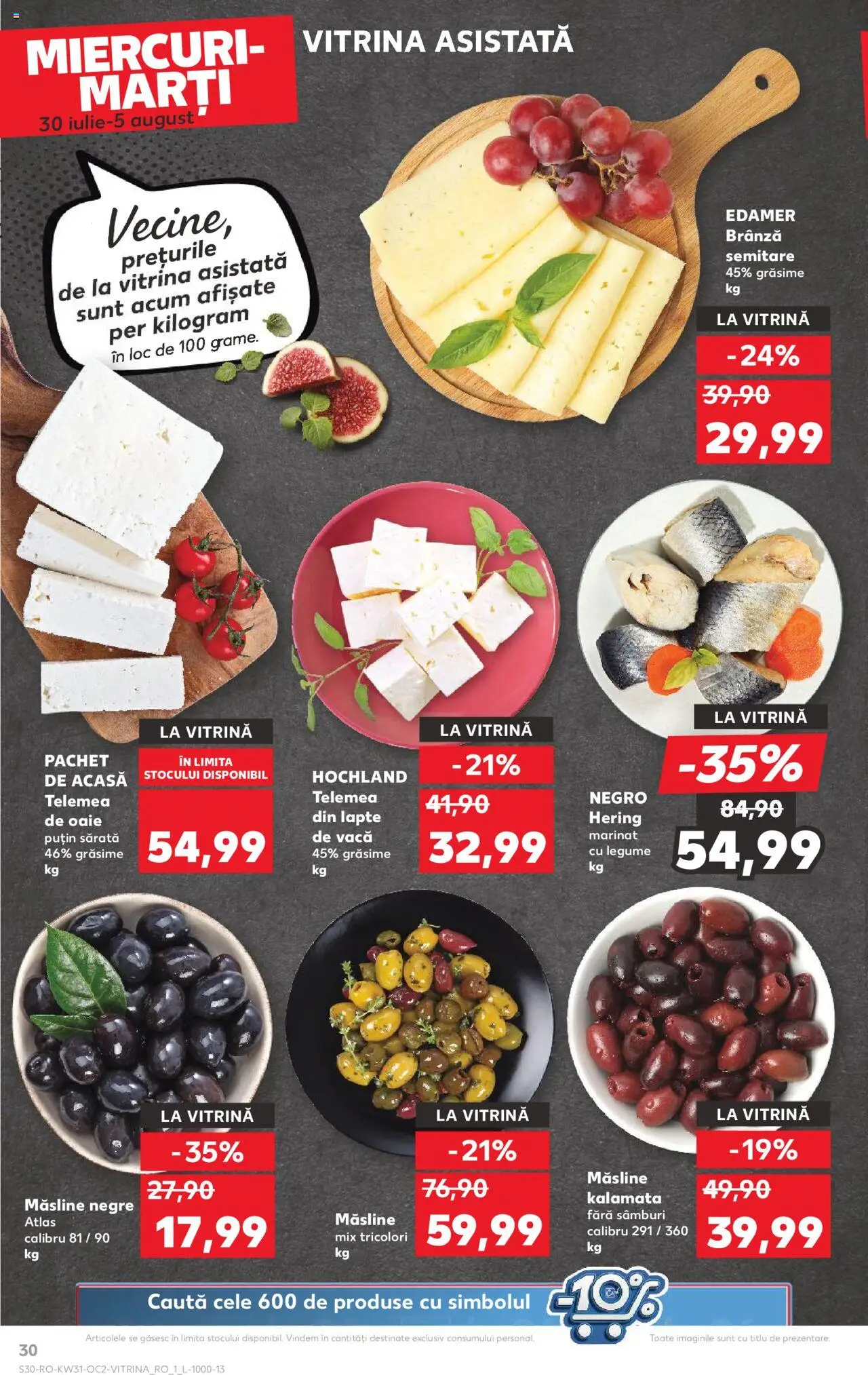 Kaufland RO akciós ujság - amely érvényes a következő dátumtól: 30.07.2025 | Oldal: 30 | Termékek: Hering