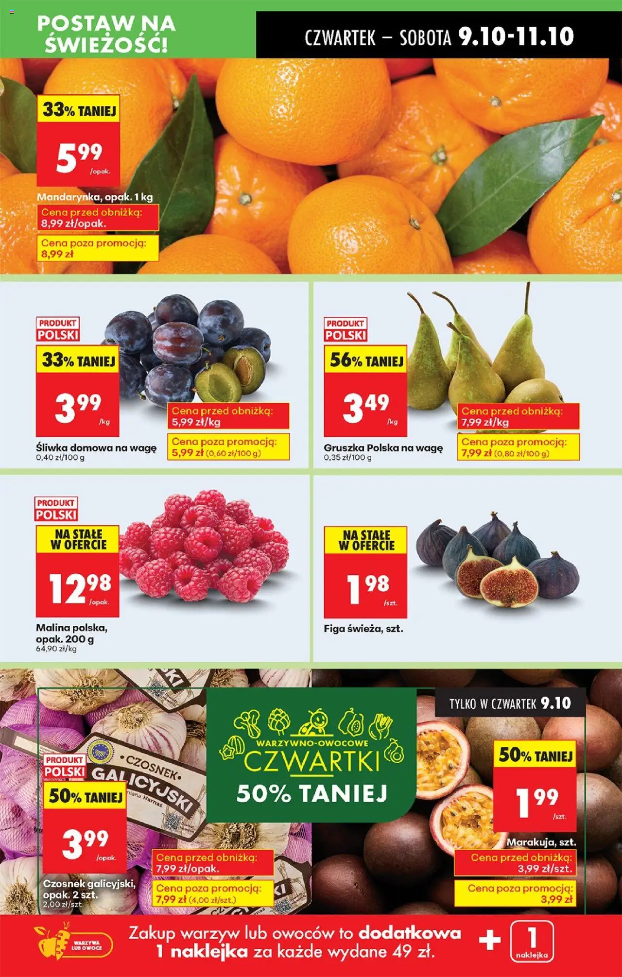 Biedronka gazetka - Oferta w tym tygodniu od 09.10.2025 | Strona: 23 | Produkty: Gruszka, Malina, Warzywa, Owoce