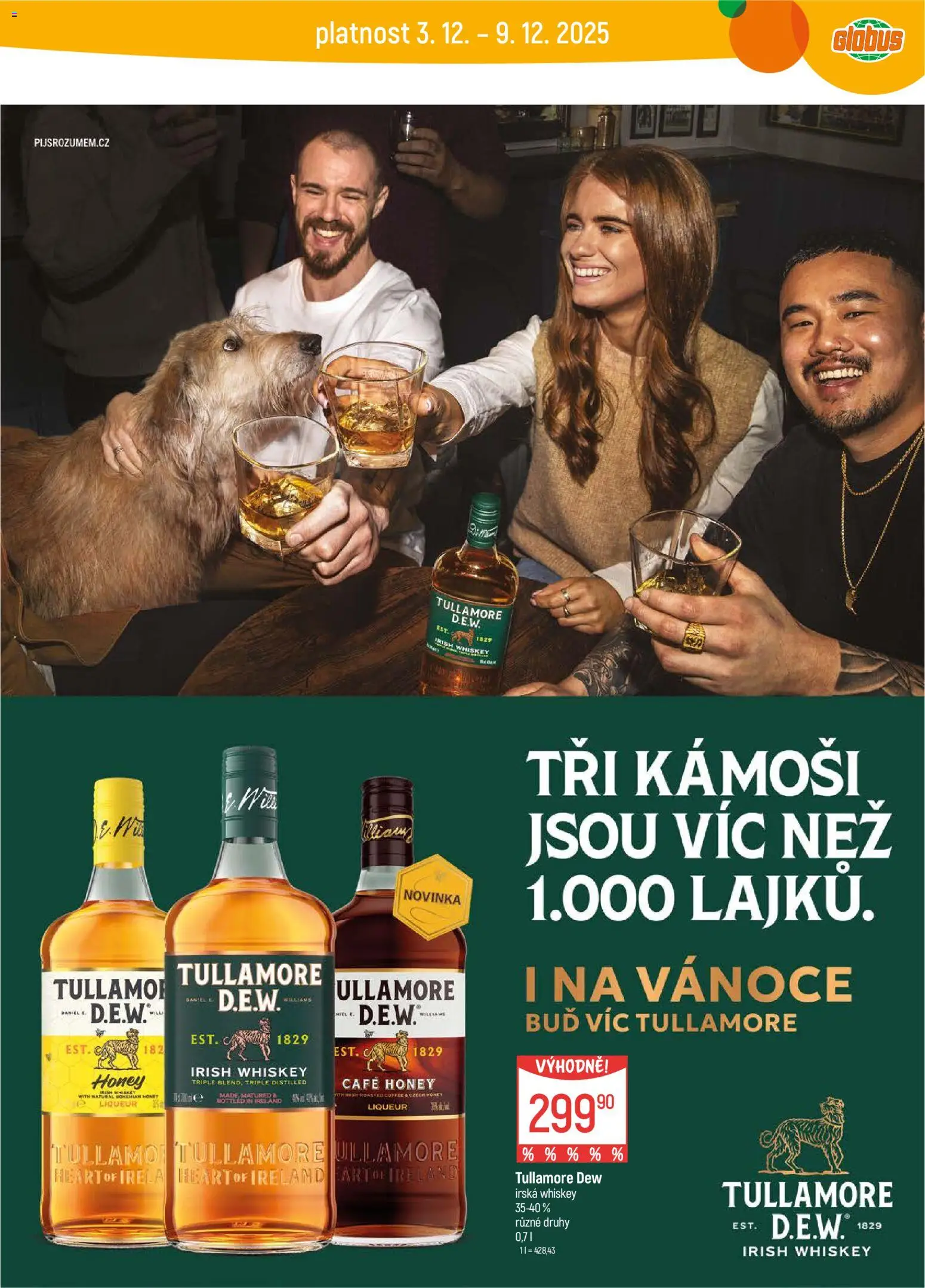 Globus leták - Chomutov od 03.12.2025 | Strana: 38 | Produkty: Whiskey, Globus, Tullamore Dew