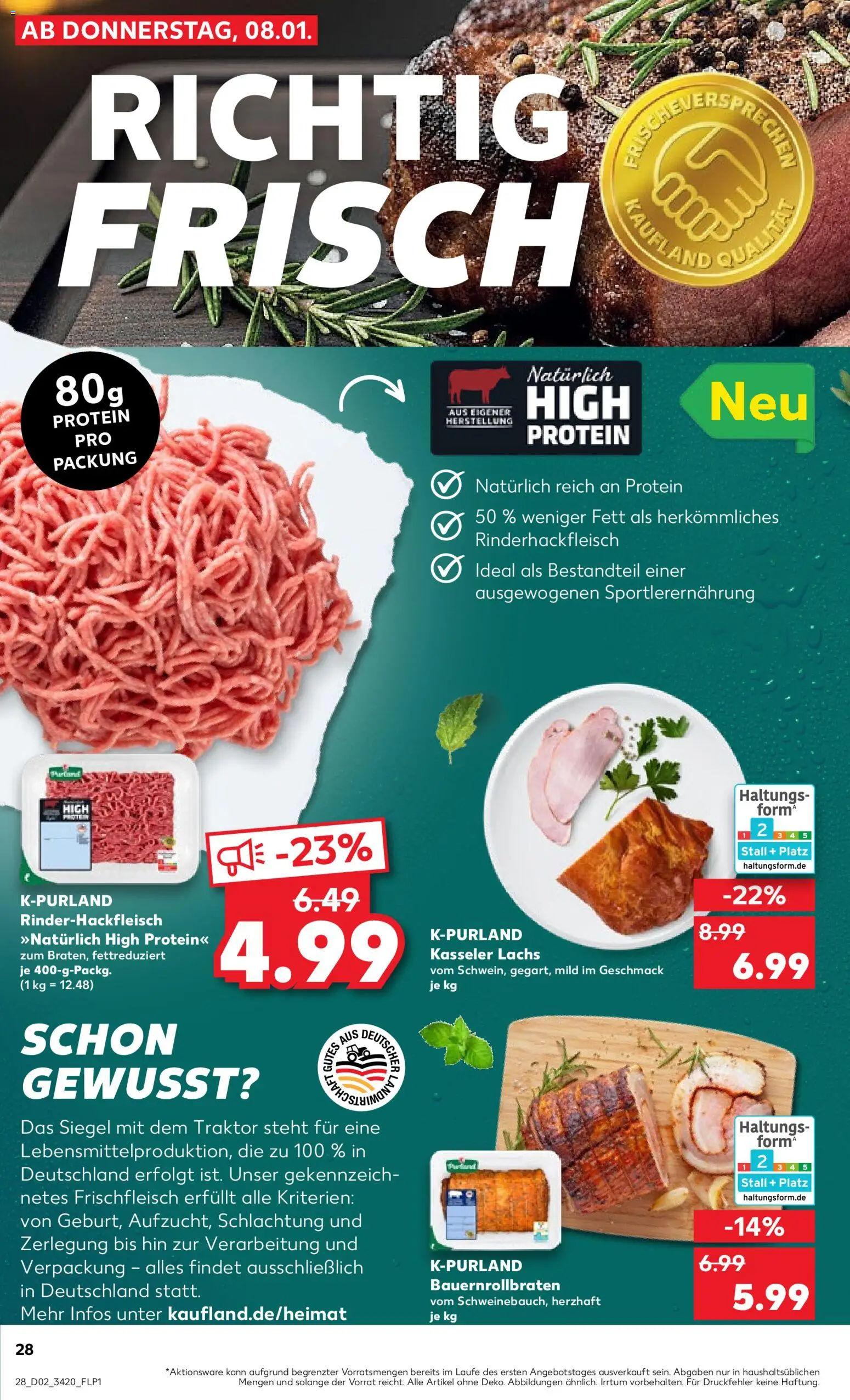 Kaufland prospekt Berlin	 – gültig ab 08.01.2026 | Seite: 28 | Produkte: Lachs