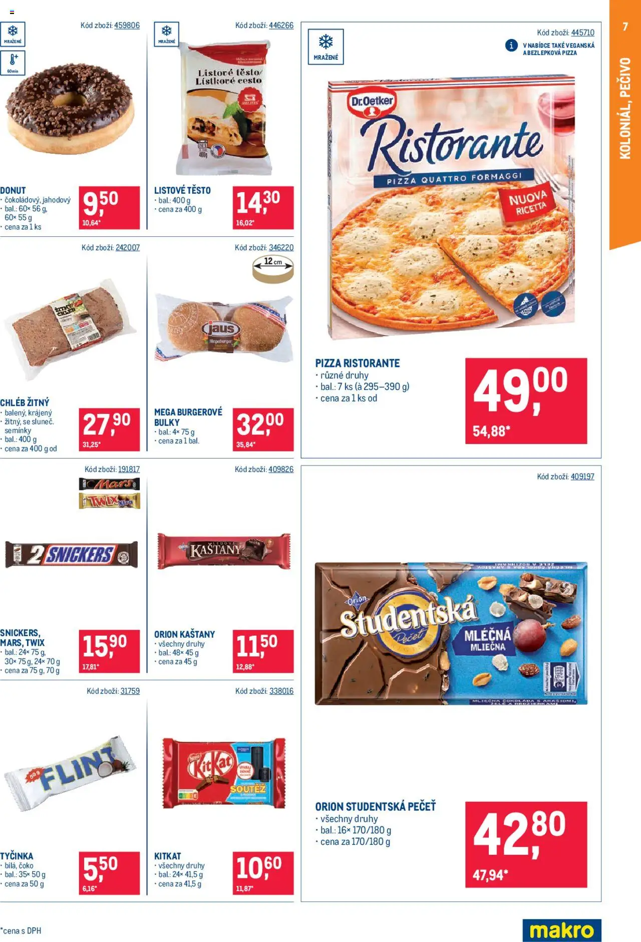 Makro leták - Maloobchod od 04.06.2025 | Strana: 7 | Produkty: Pizza Quattro Formaggi, Listové těsto, Pizza Ristorante, Těsto