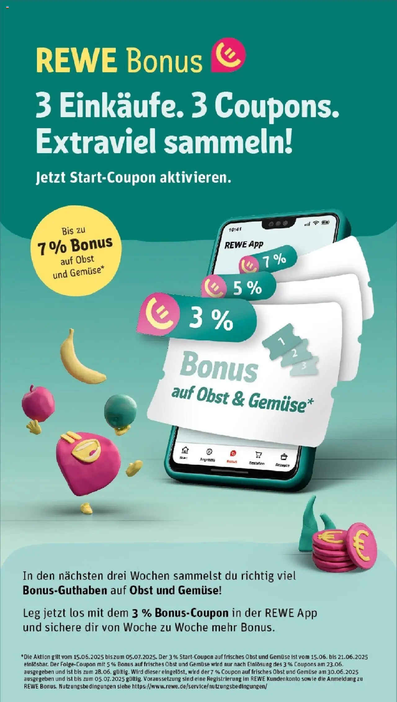 Rewe prospekt Lüdinghausen	 - gültig ab dem 15.06.2025 | Seite: 3 | Produkte: Gemüse, Obst