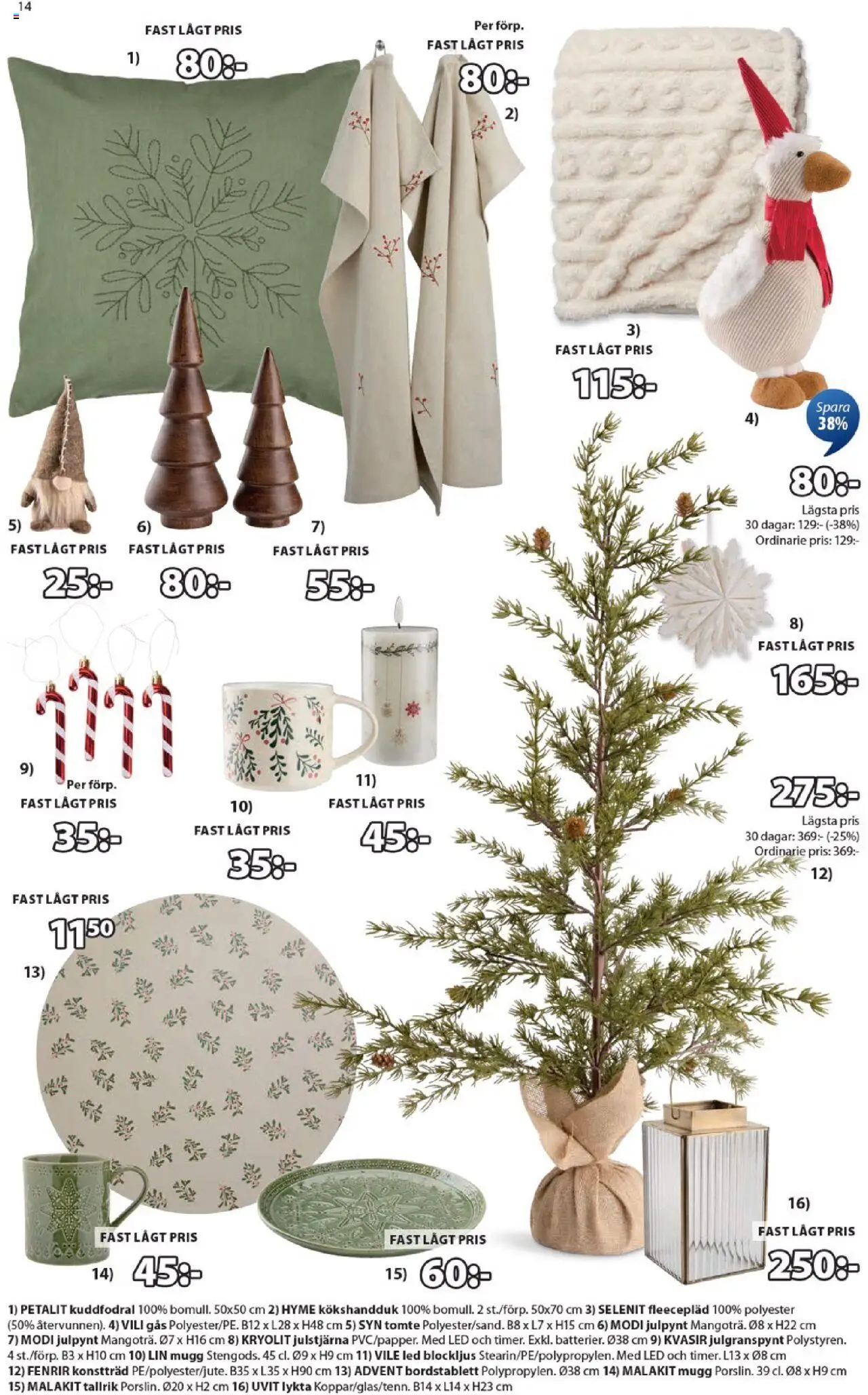 JYSK reklamblad aktuell från 20.10.2025 | Sida: 14 | Produkter: Lykta, Bordstablett