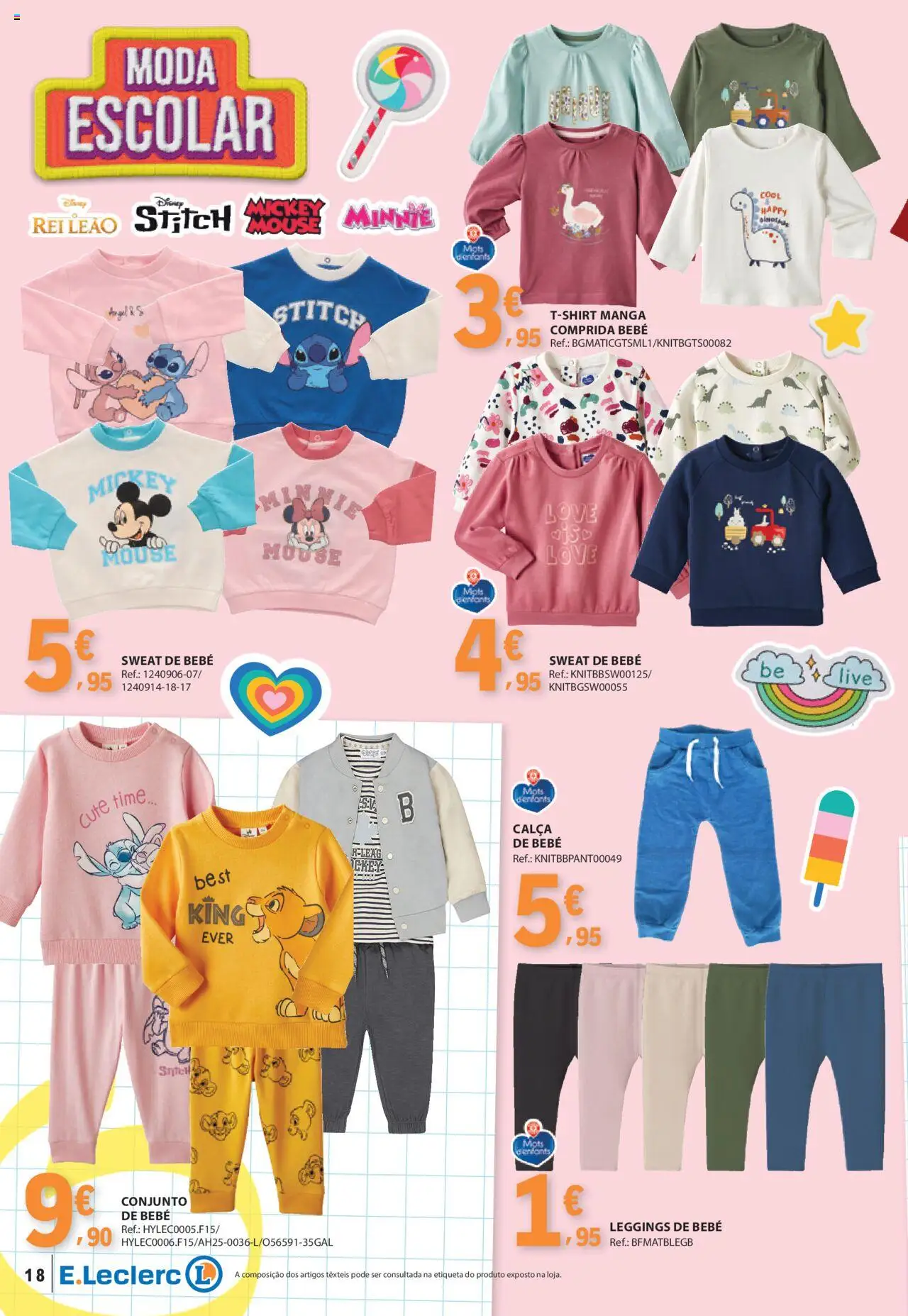 E.Leclerc - Folheto Regresso Aulas │ válido de 05.08.2025 | Página: 18 | Produtos: Mouse, Calça, Leggings