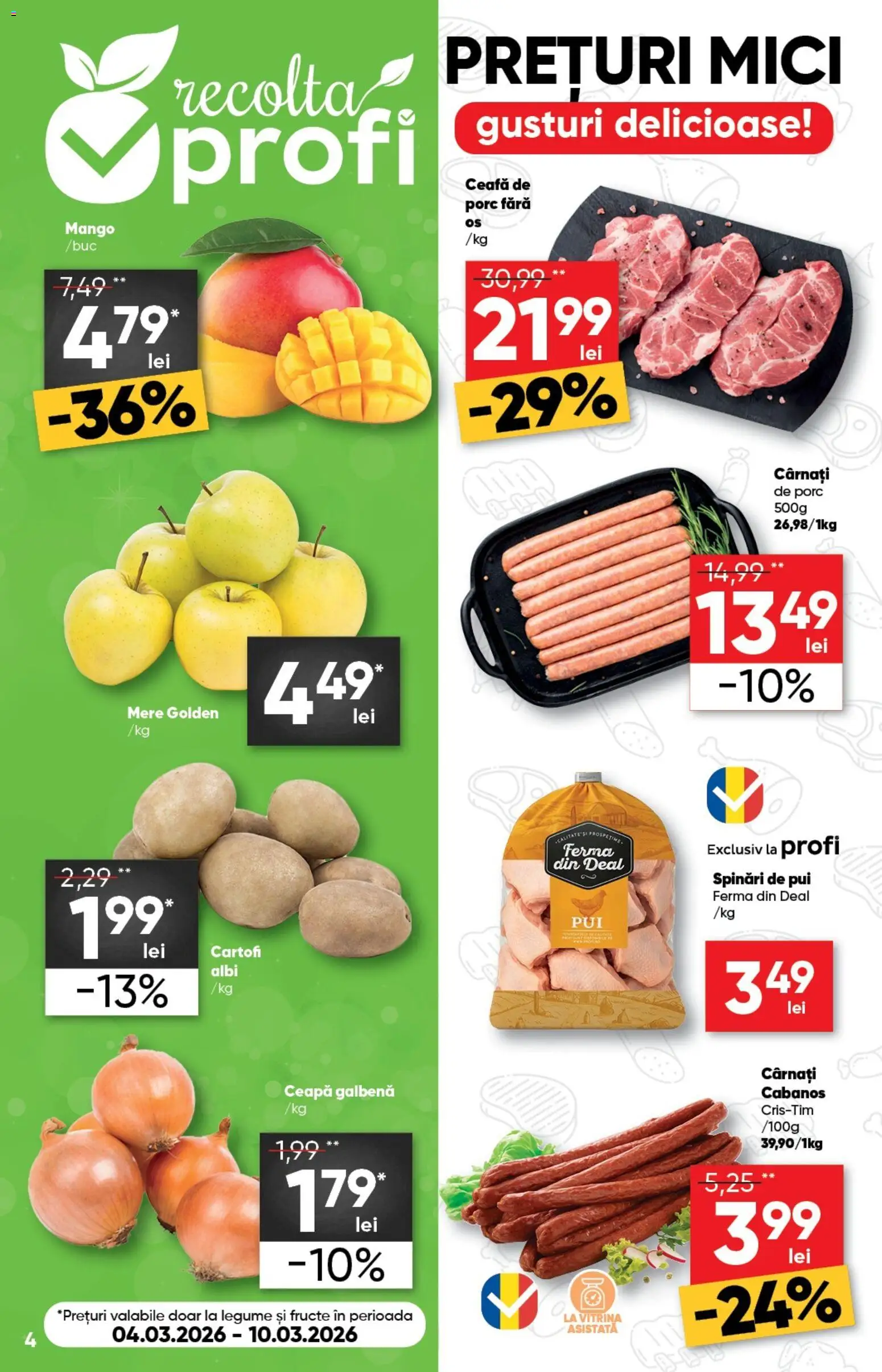 Noul catalog Profi – valabil de la 04.03.2026 | Pagină: 4 | Produse: Ceapă galbenă, Mere, Ceapă, Mango