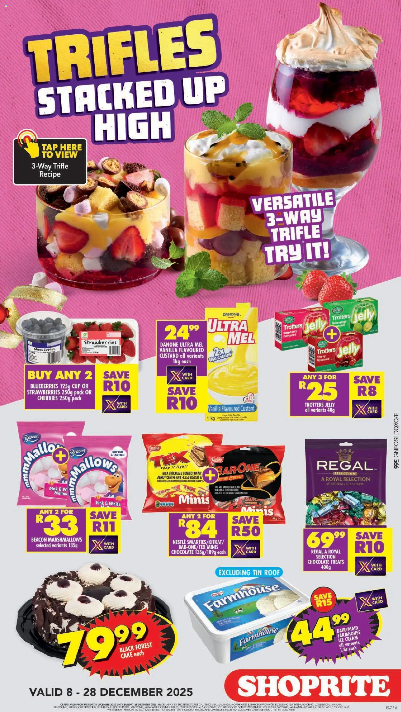 New Shoprite catalogue – valid from 08.12.2025 | Page: 6 | Products: Blueberries, Cherries, Chocolate, Tap