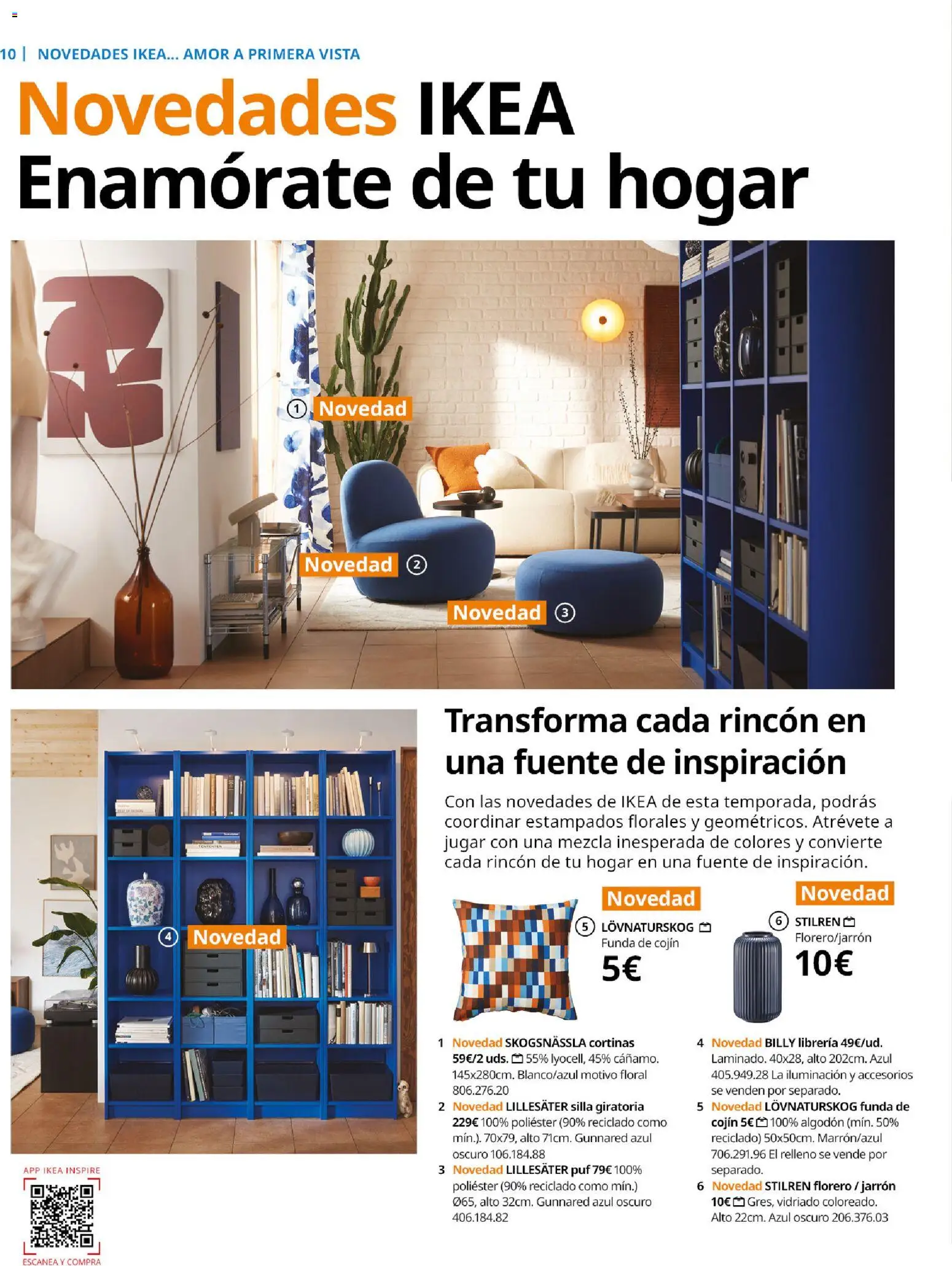 Catálogo IKEA Family │ válido desde el 01.04.2026 | Página: 10 | Productos: Silla giratoria, Florero, Silla, Jarrón