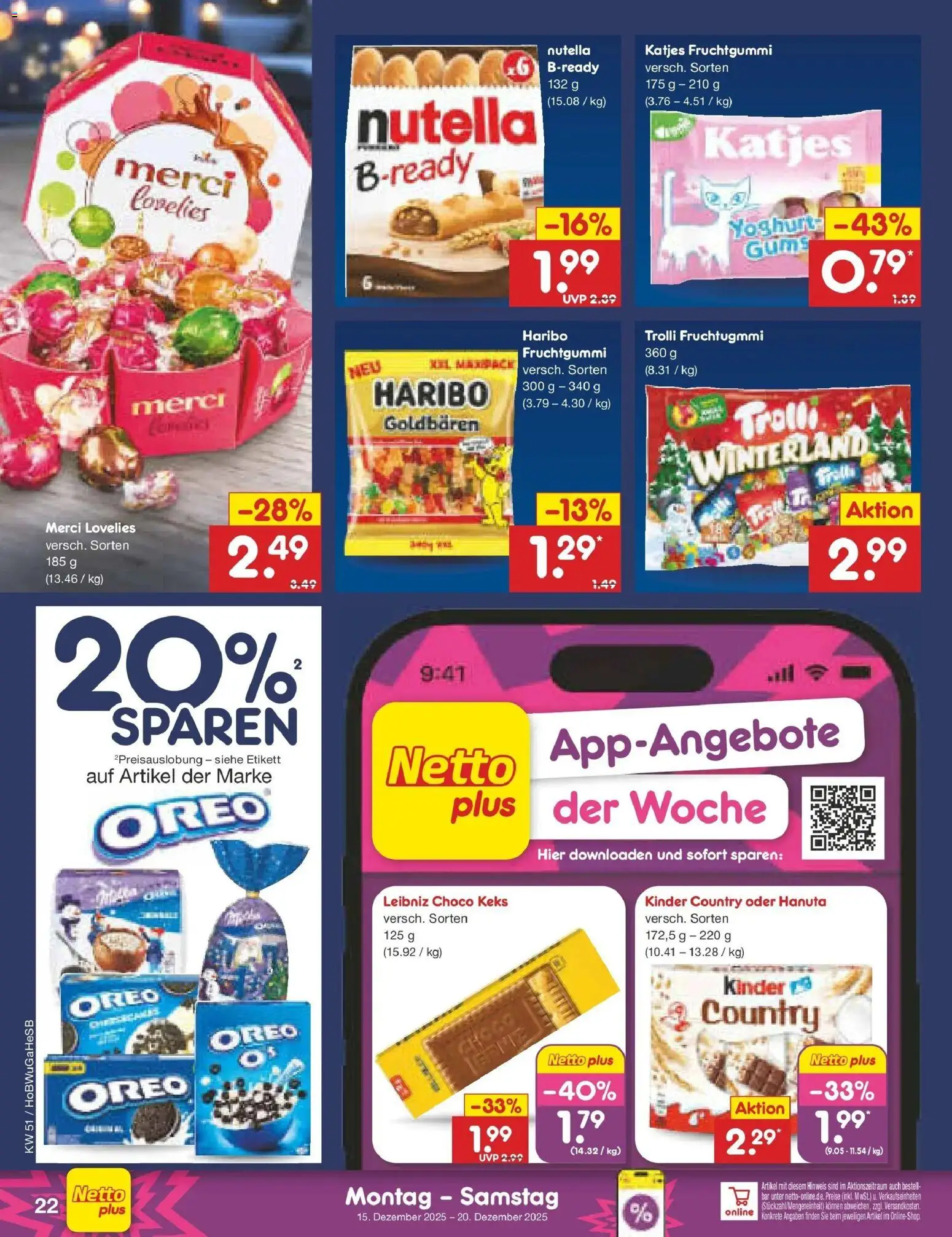 Netto Marken-Discount prospekt Stemwede-Dielingen	 – gültig ab 15.12.2025 | Seite: 30 | Produkte: Merci, Katjes, Nutella, Kinder country