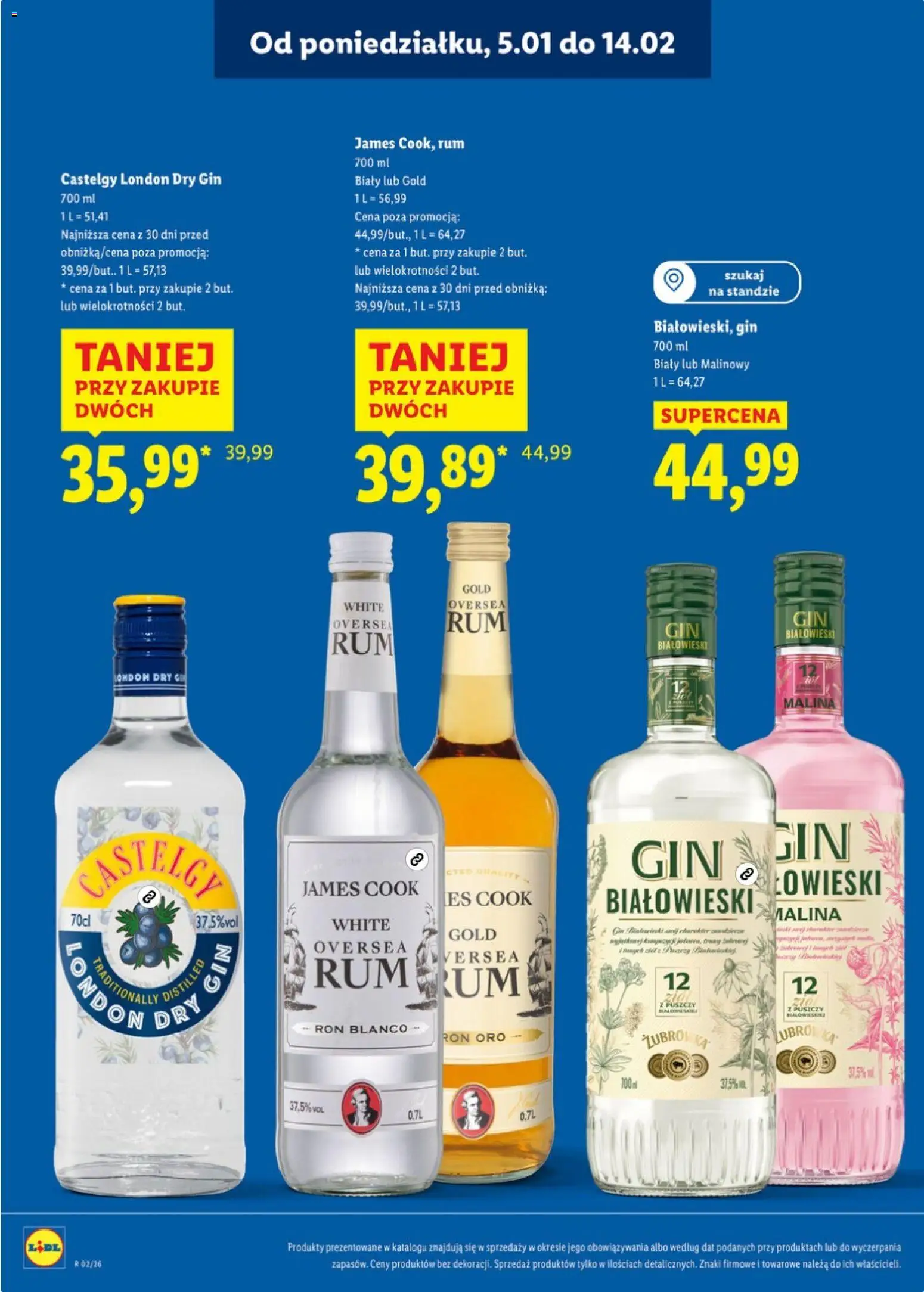 Lidl Katalog alkoholi mocnych od 05.01.2026 | Strona: 11 | Produkty: Malina, Rum, Gin