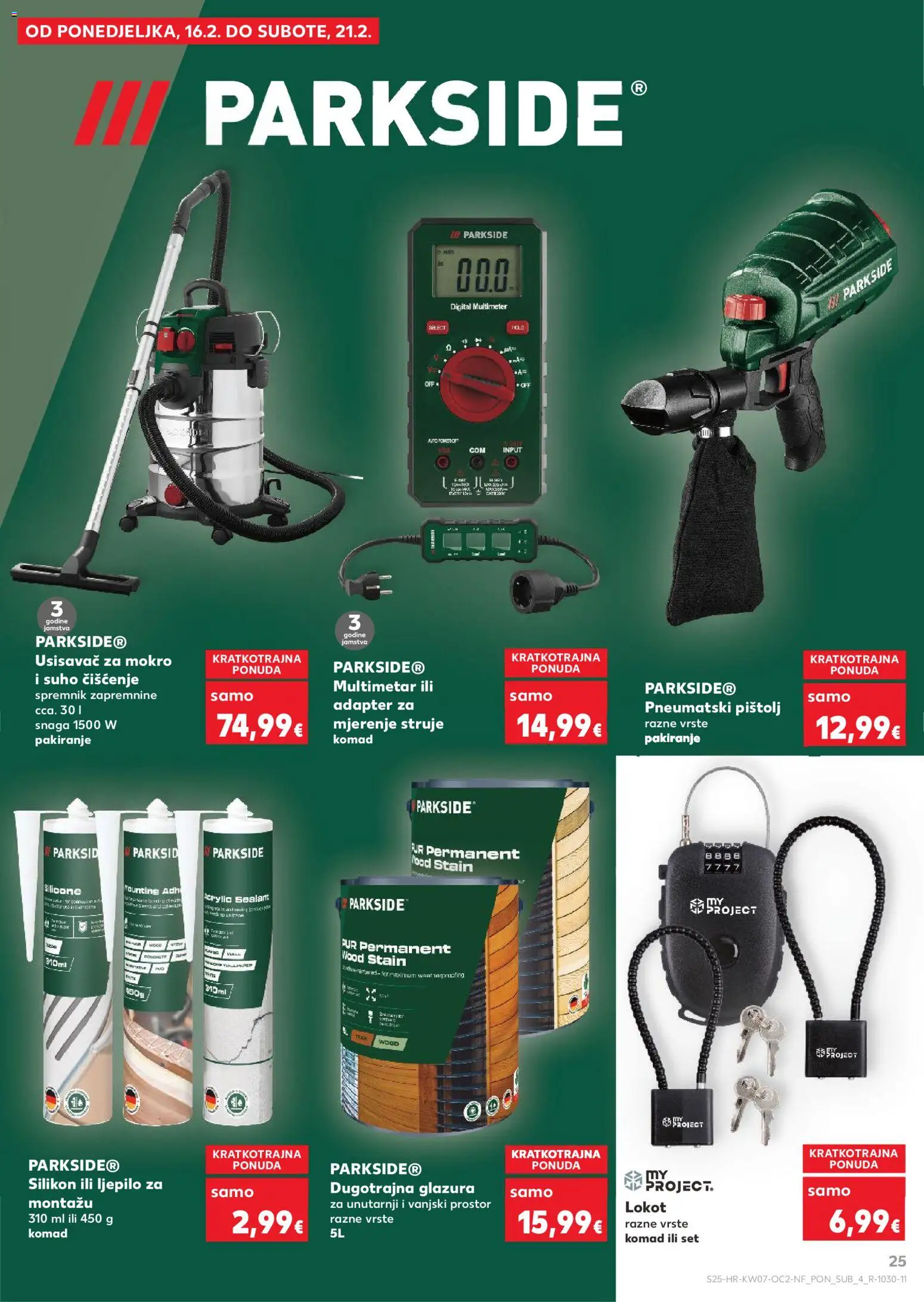 Kaufland katalog | vrijedi od 11.02.2026 | Stranica: 25 | Proizvodi: Usisavač, Adapter, Ljepilo, Parkside