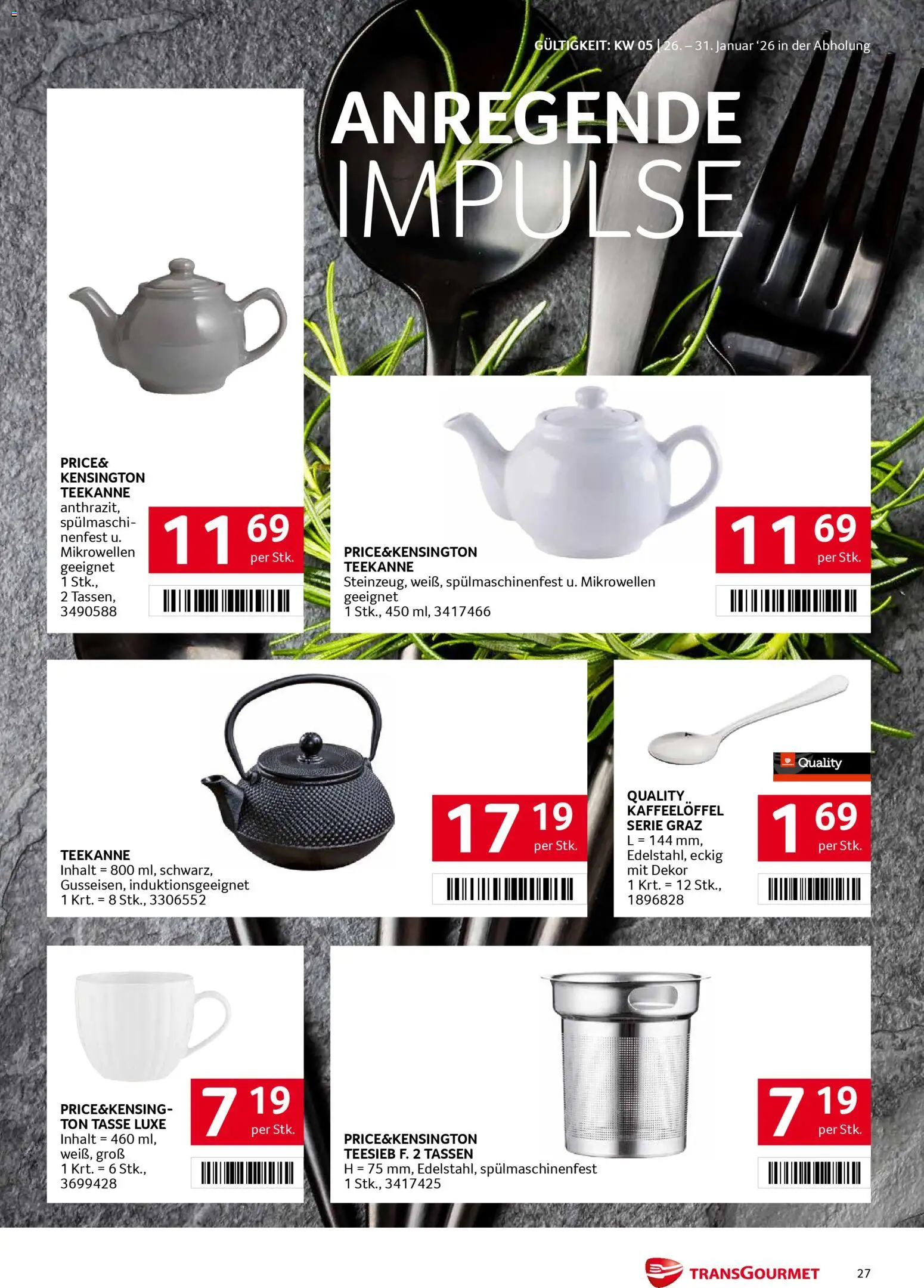 Transgourmet Flugblatt gültig ab 26.01.2026 | Seite: 27