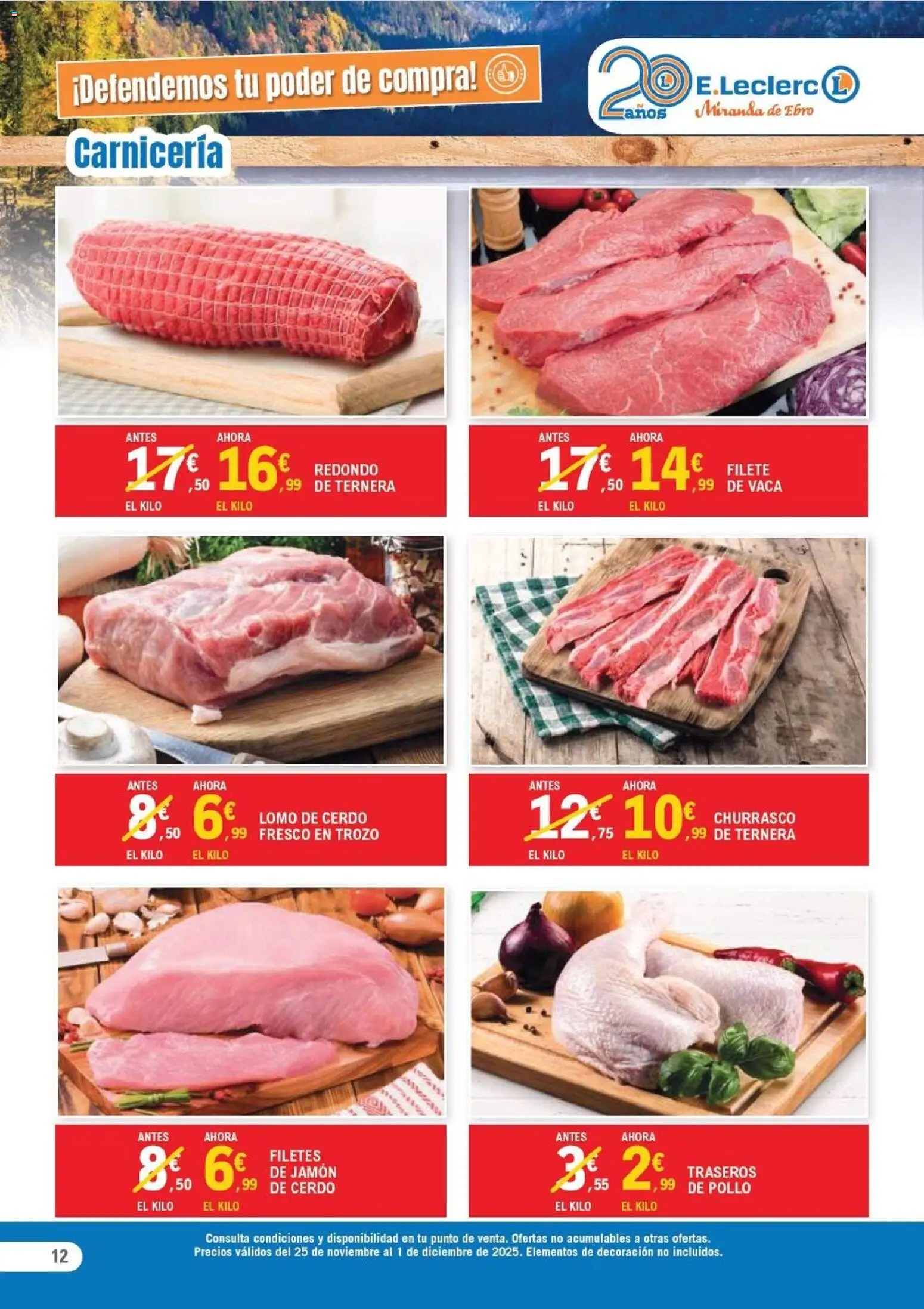 E.Leclerc Black Friday │ válido desde el 25.11.2025 | Página: 12 | Productos: Jamón, Cerdo, Filete
