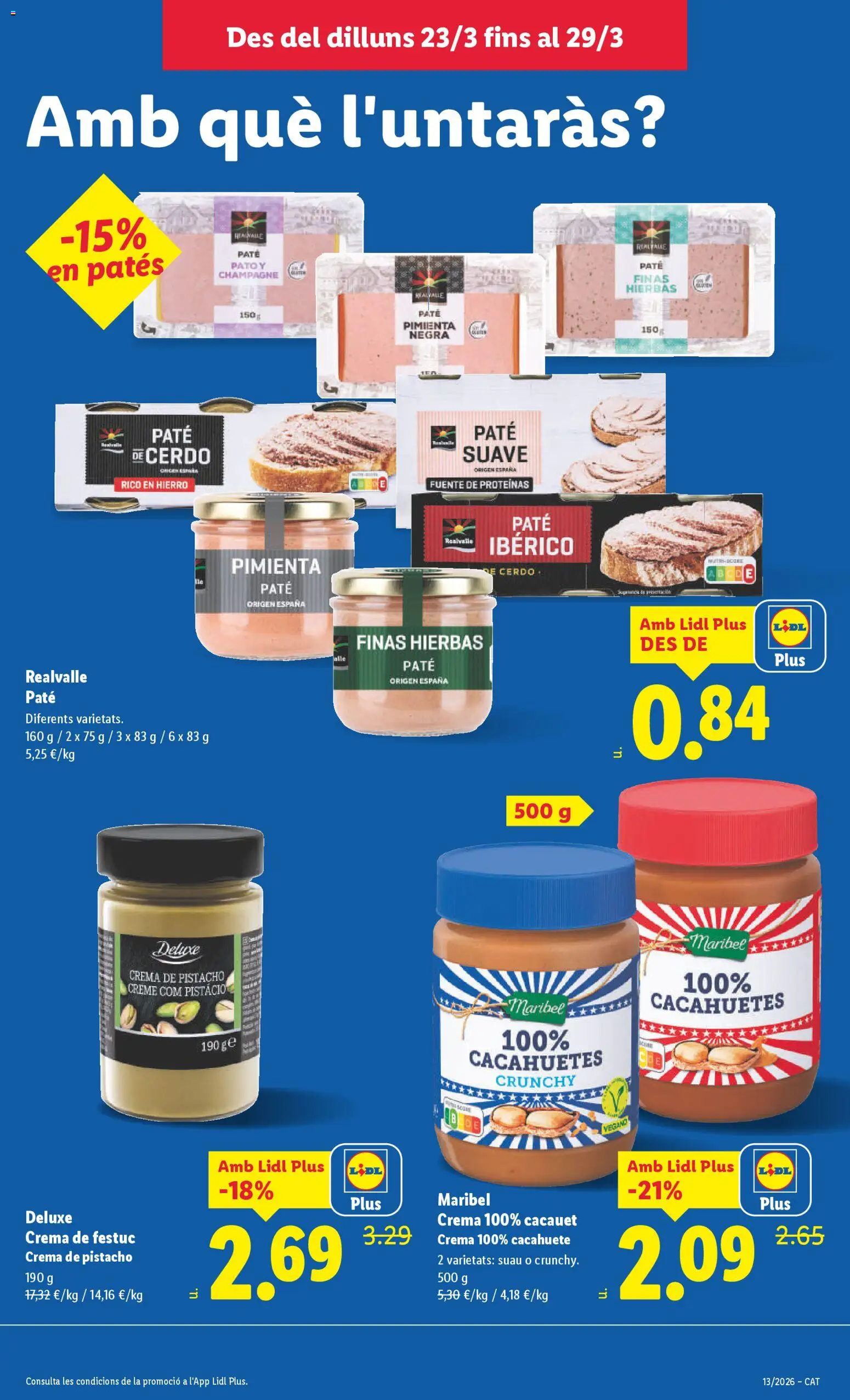 Lidl folleto │ válido desde el 23.03.2026 | Página: 17 | Productos: Cerdo, Paté, Crema