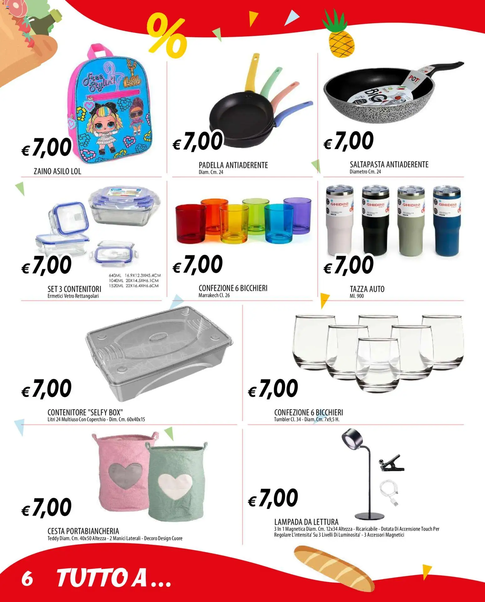 Volantino Galassia del 09.04.2026 | Pagina: 6 | Prodotti: Zaino, Contenitore, Padella, Lampada