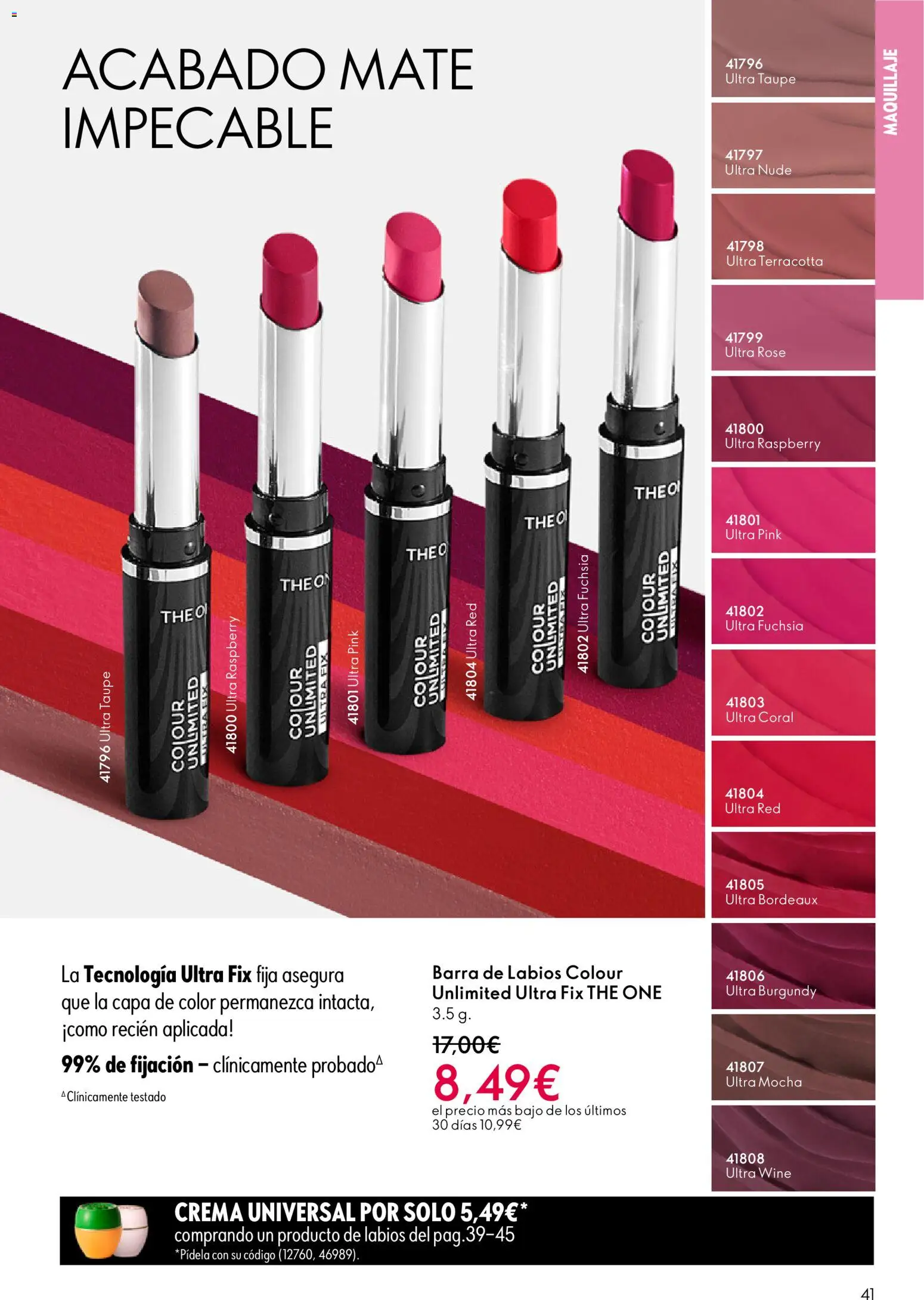 Oriflame - Catálogo Campaña 3 │ válido desde el 18.02.2026 | Página: 41 | Productos: Maquillaje, Crema, Barra de labios