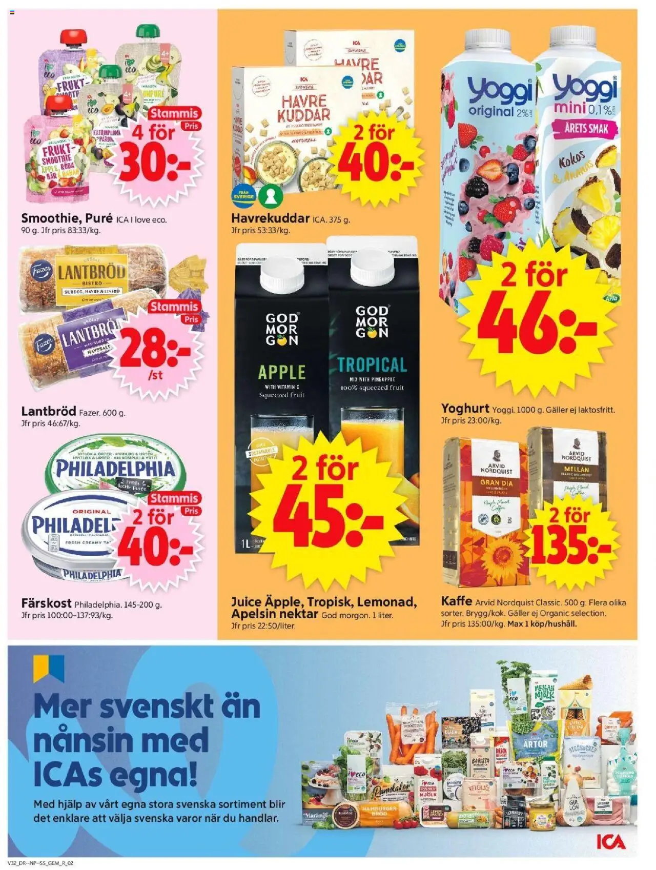 ICA Supermarket reklamblad aktuell från 04.08.2025 | Sida: 2