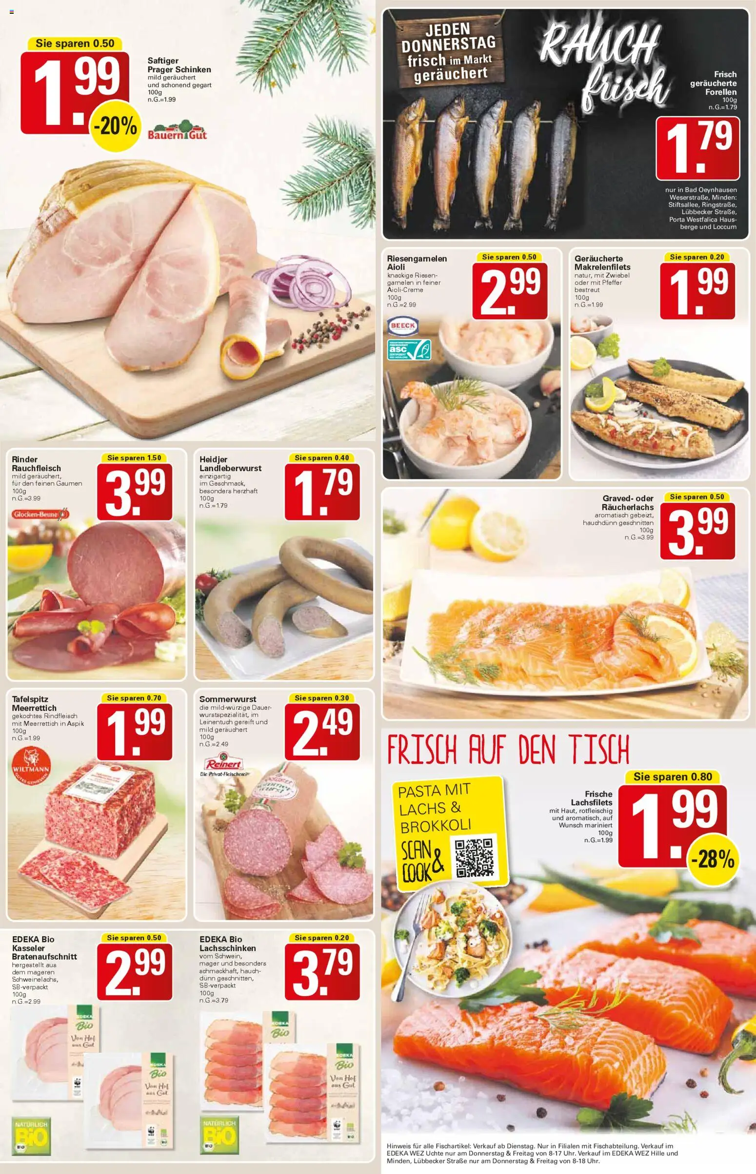 WEZ Prospekt – gültig ab 24.11.2025 | Seite: 7 | Produkte: Tafelspitz, Garnelen, Lachs, Pasta
