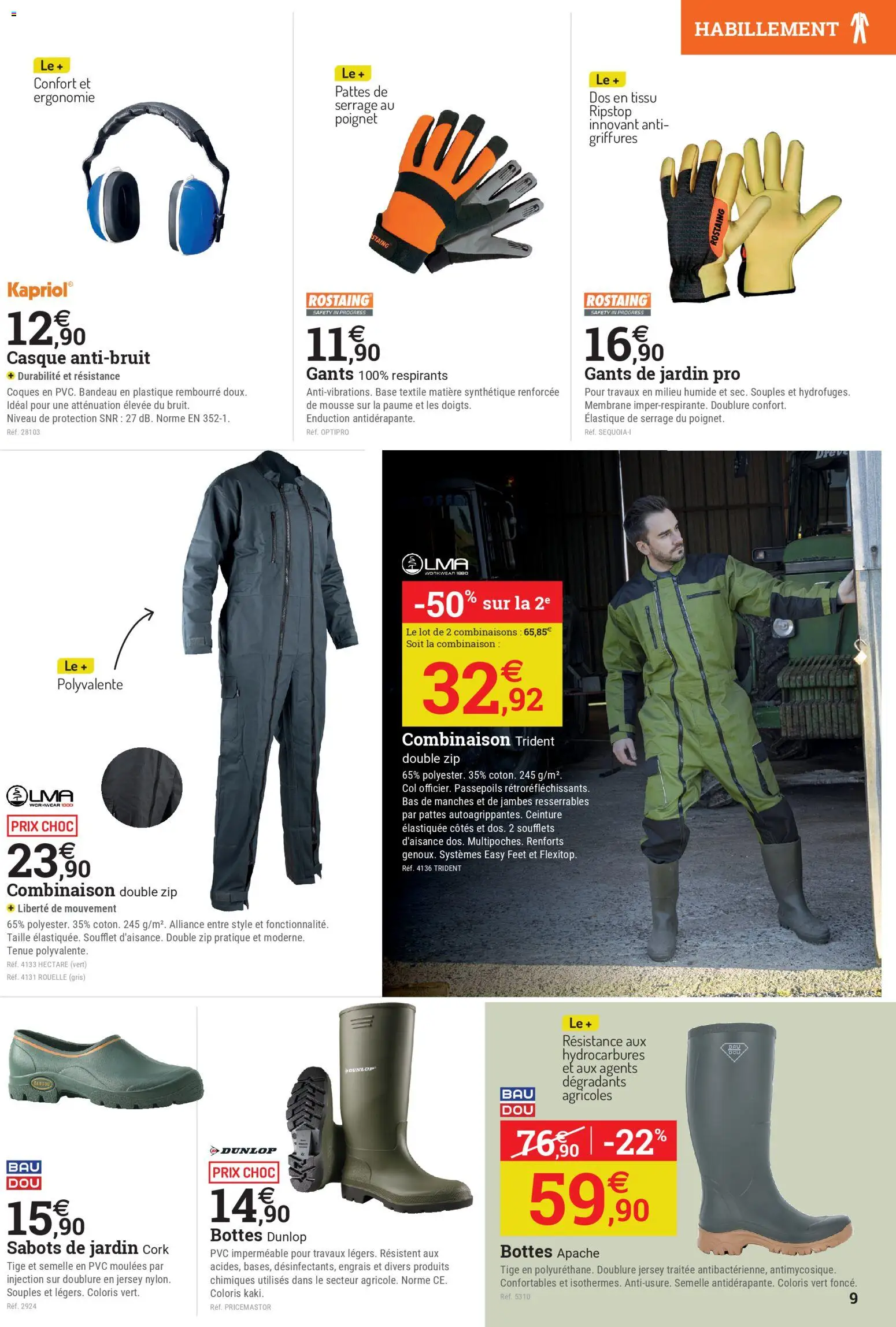{H1} | Page: 9 | Produits: Ceinture, Base, Mousse, Sabots de jardin