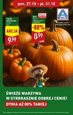 Pogląd oferty "Aldi Gazetka - Dynia 80% taniej" - ważna od 27.10.2025