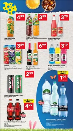 Pogląd oferty "Lewiatan gazetka - Ostrów Wielkopolski" - ważna od 26.03.2026 | Strona: 13 | Produkty: Syrop, Woda źródlana, Sok, Woda