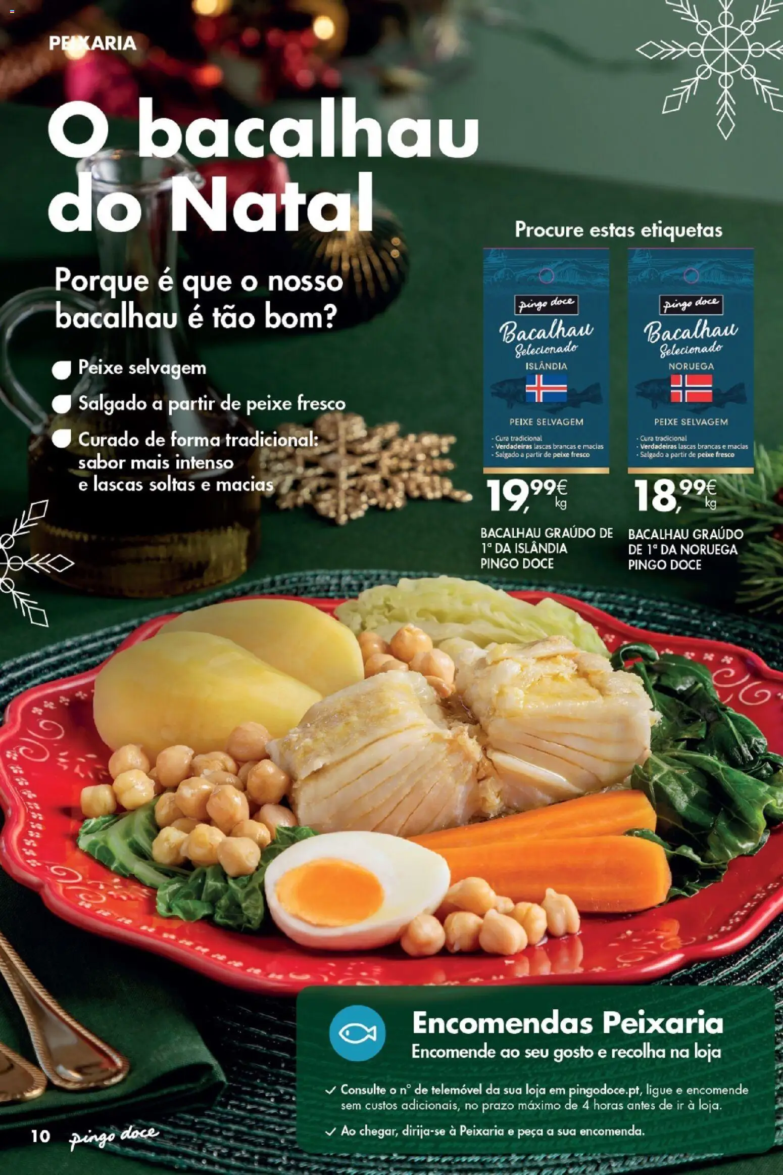 Pingo Doce - Catálogo de Natal │ válido de 25.11.2025 | Página: 10 | Produtos: Bacalhau, Telemóvel, Peixe