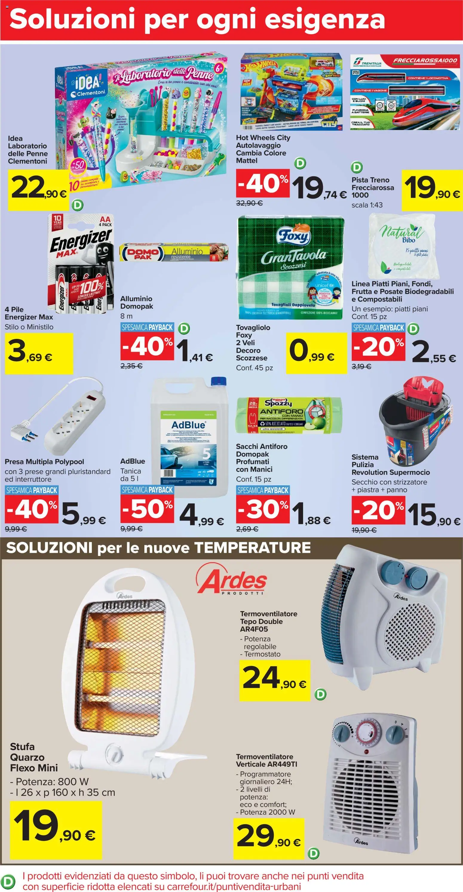 Volantino Carrefour del 04.11.2025 | Pagina: 18 | Prodotti: Posate, Frutta, Scala, Presa