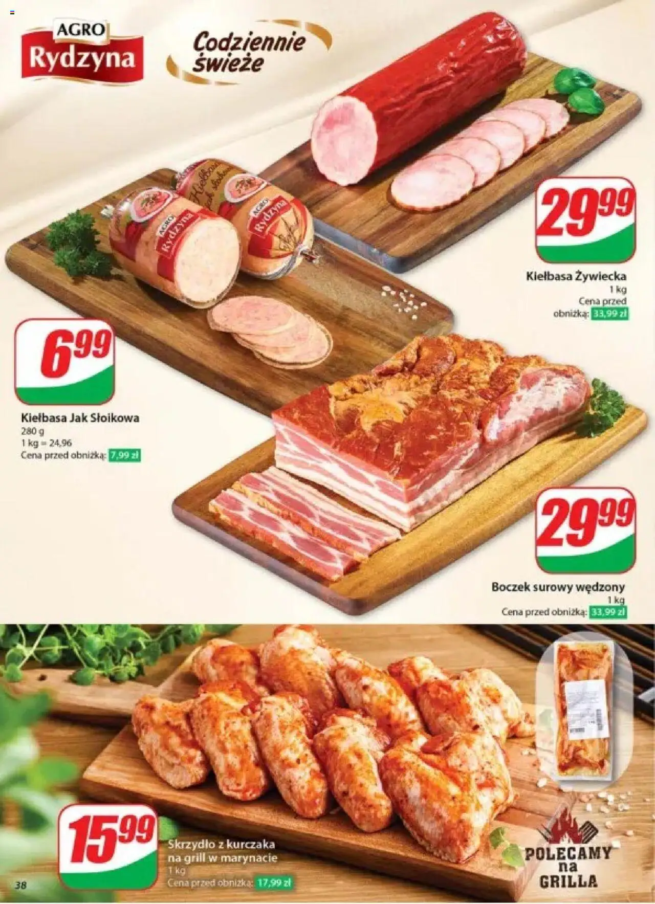 Dino Gazetka od 28.05.2025 | Strona: 38 | Produkty: Kiełbasa, Grill, Boczek, Boczek surowy