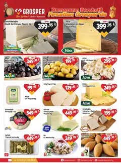 27.02.2026 tarihinden itibaren geçerli olan Grosper kataloğu önizlemesi | Sayfa: 4 | Ürünler: Tereyağı, Peynir, Tulum, Zeytin