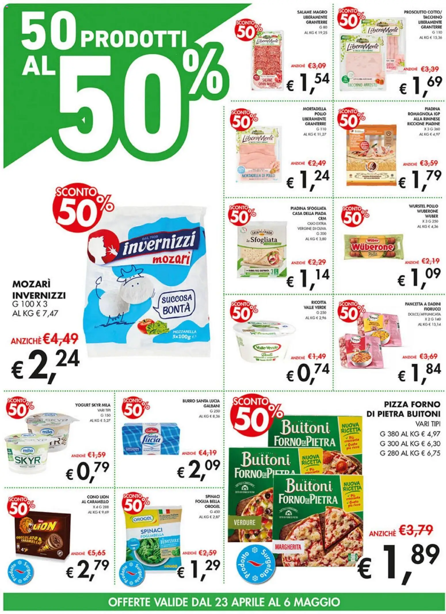 Volantino Coal del 23.04.2026 | Pagina: 2 | Prodotti: Pollo, Spinaci, Mortadella, Ricotta