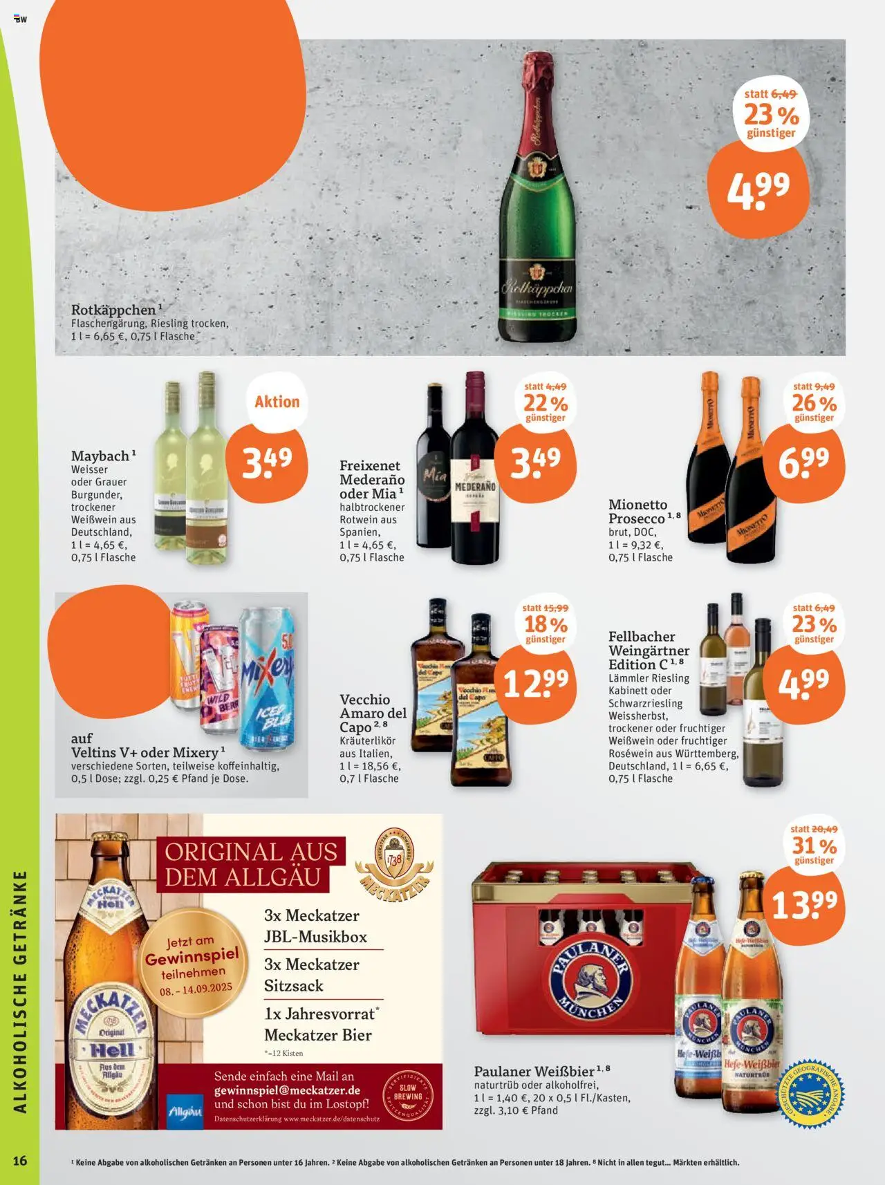 Tegut Prospekt – gültig ab 08.09.2025 | Seite: 18 | Produkte: Weißwein, Rotkäppchen, Paulaner, Veltins