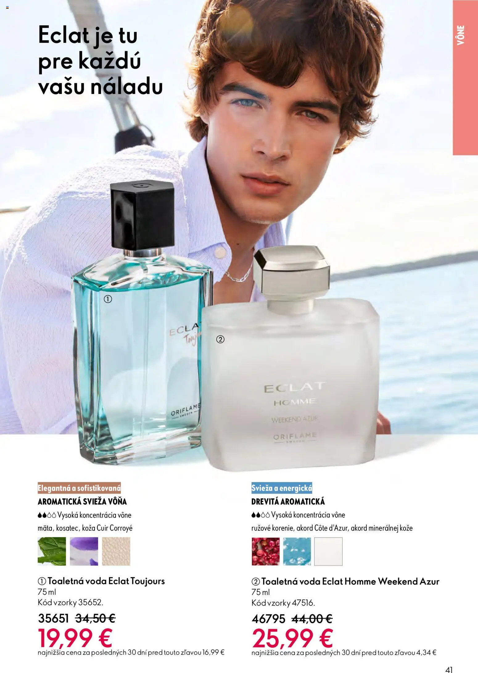 Nové Oriflame akcie – leták je platný od 21.01.2026 | Strana: 41 | Produkty: Toaletná voda, Voda