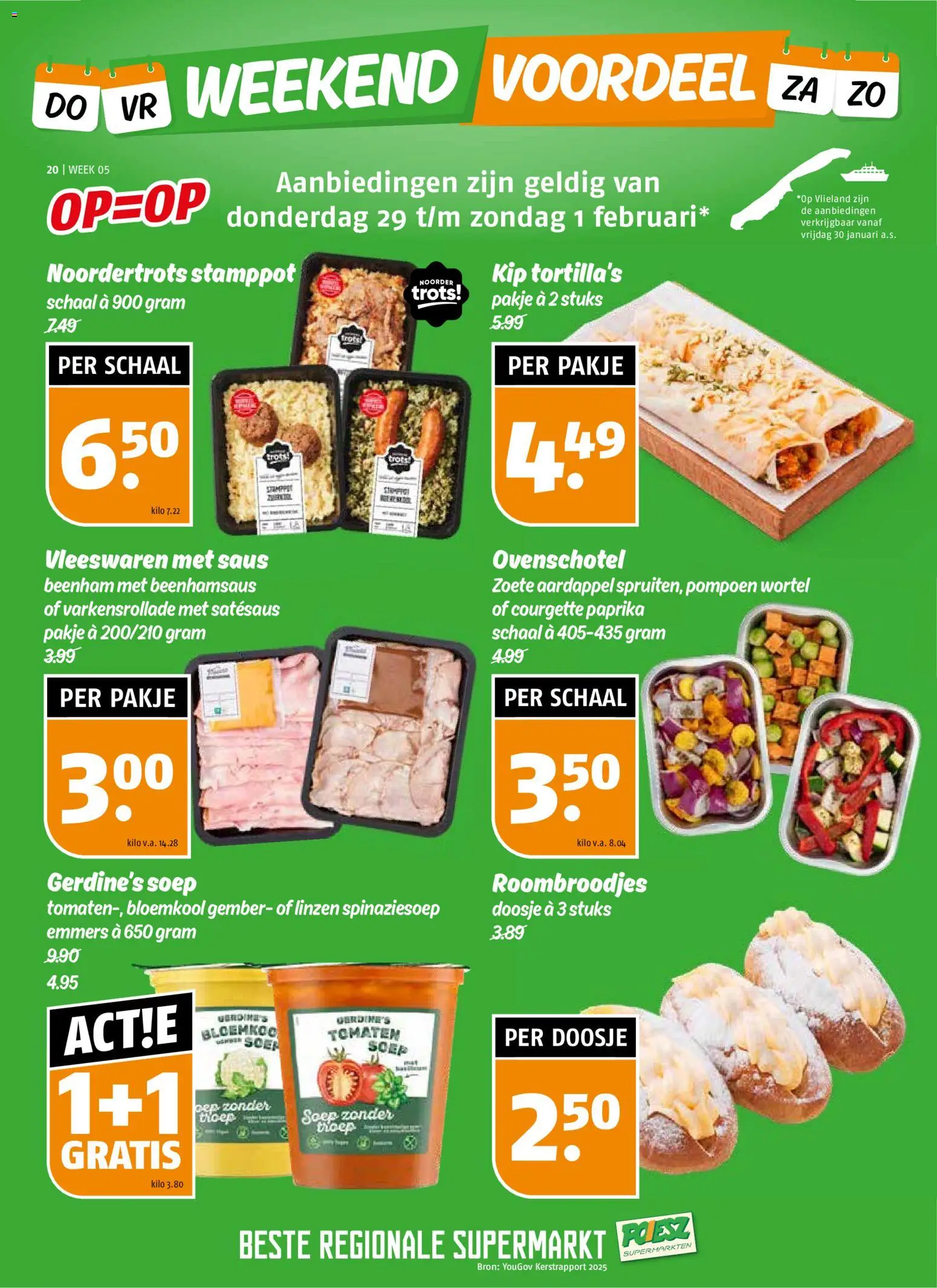 {H1} | Pagina: 20 | Producten: Tortilla's, Schaal, Kip, Gember