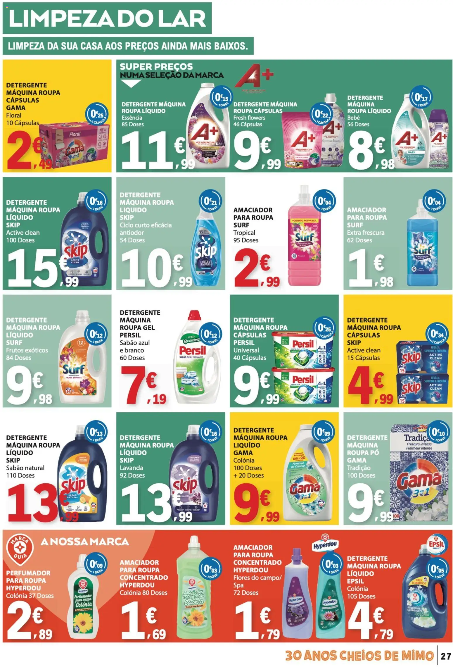 E.Leclerc folheto │ válido de 23.04.2026 | Página: 27 | Produtos: Flores, Pó, Sabão, Persil