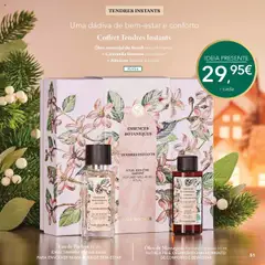 Pré-visualização Óleo de Massagem Formato Especial 50 ml, Nutre a pele, oferecendo um momento de conforto e bem-estar válido de 17.10.2025 | Página: 51 | Produtos: Perfume, Óleo