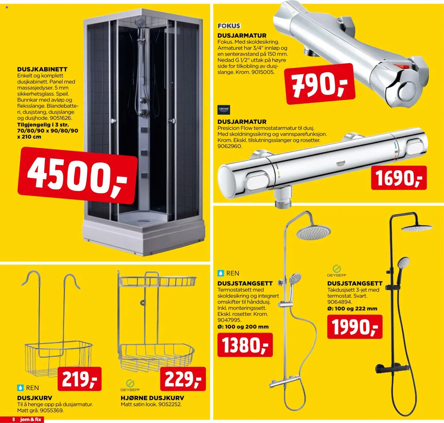 {H1} | Side: 8 | Produkter: Dusj