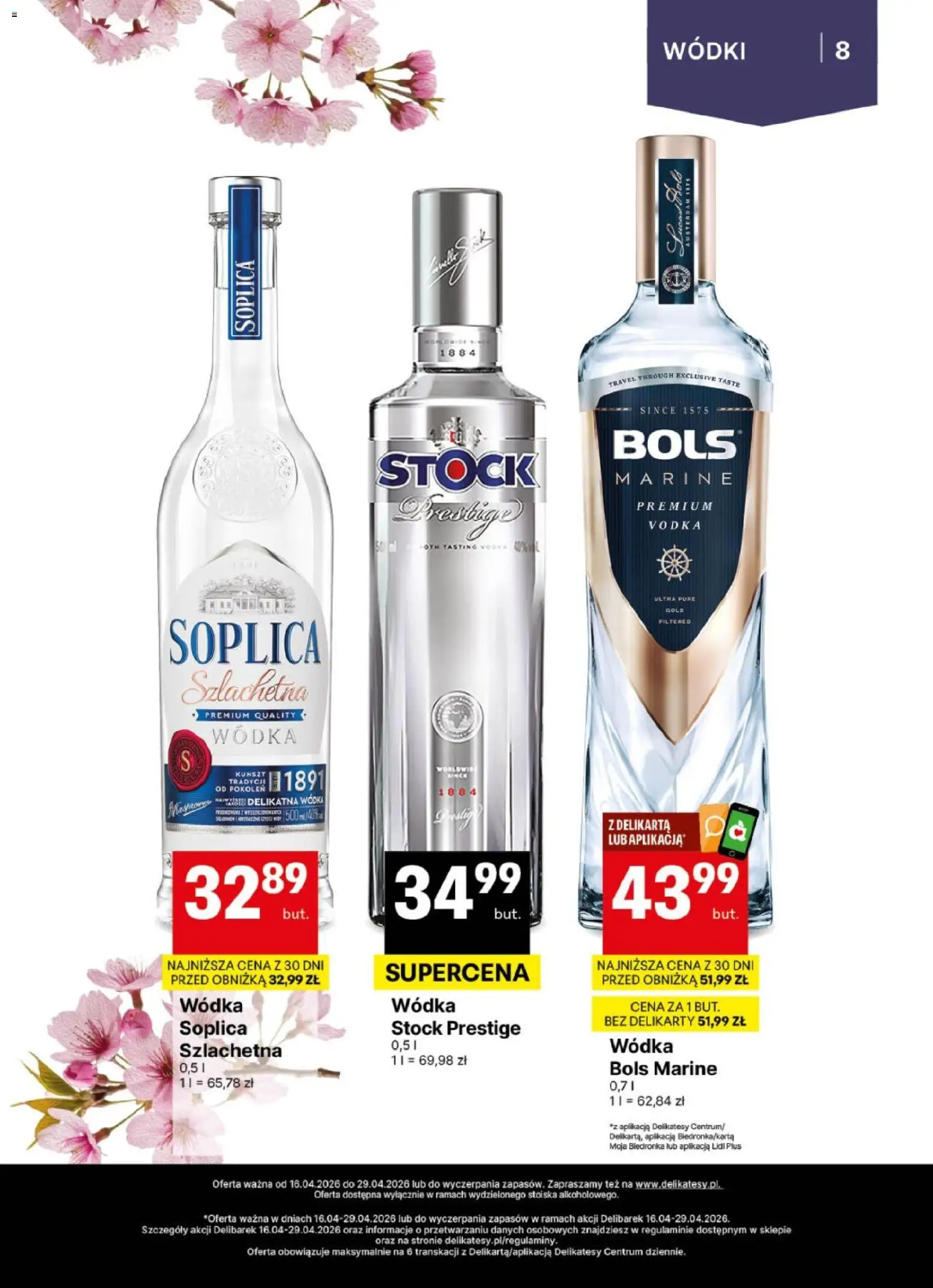 Delikatesy Centrum gazetka - DeliBarek od 16.04.2026 | Strona: 8 | Produkty: Delikatesy, Vodka, Wódka