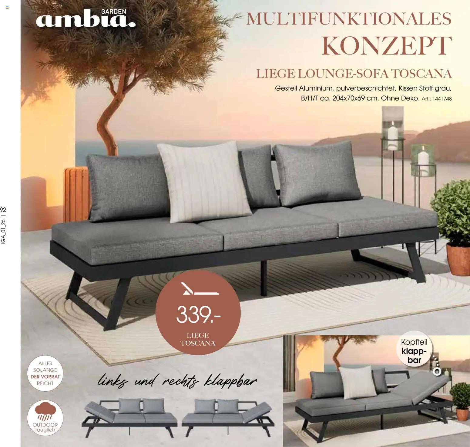 Zurbrüggen Sommer 2026 – gültig ab 19.03.2026 | Seite: 92 | Produkte: Kissen, Liege