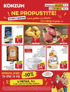 Konzum HR Akciós újság - amely érvényes a következő dátumtól: 07.01.2026