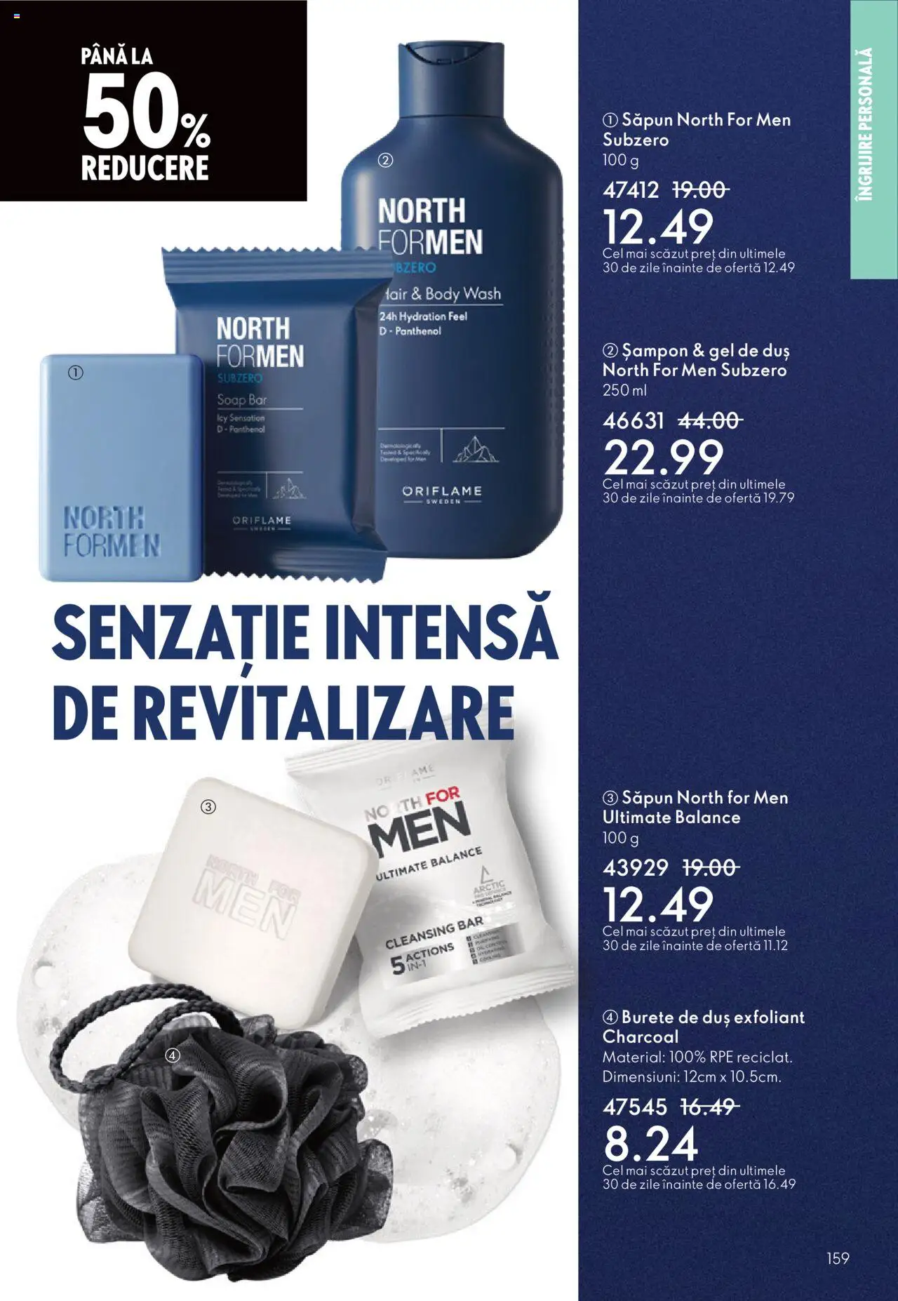 Noul catalog Oriflame – valabil de la 12.11.2025 | Pagină: 159 | Produse: Duș, Burete, Șampon, Săpun