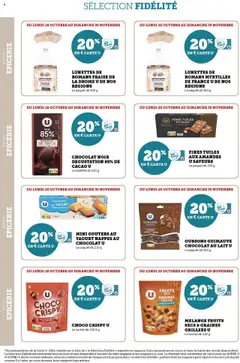 Super U - Prévisualisation de Super U - Ma Sélection Carte U Octobre valide à partir de 20.10.2025 | Page: 20 | Produits: Farine de ble, Farine, Yaourt, Céréales