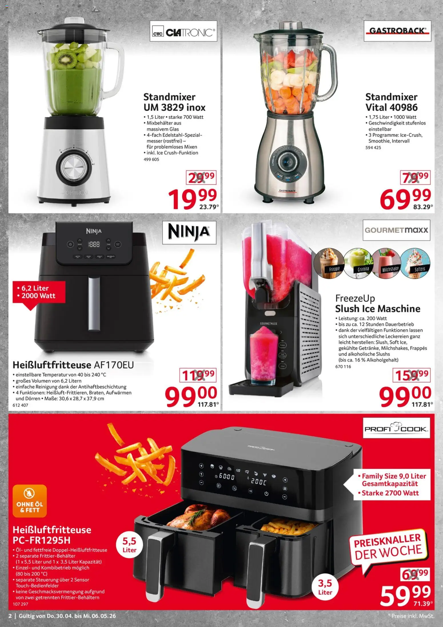 Selgros Nonfood – gültig ab 30.04.2026 | Seite: 2 | Produkte: Öl, Heißluftfritteuse