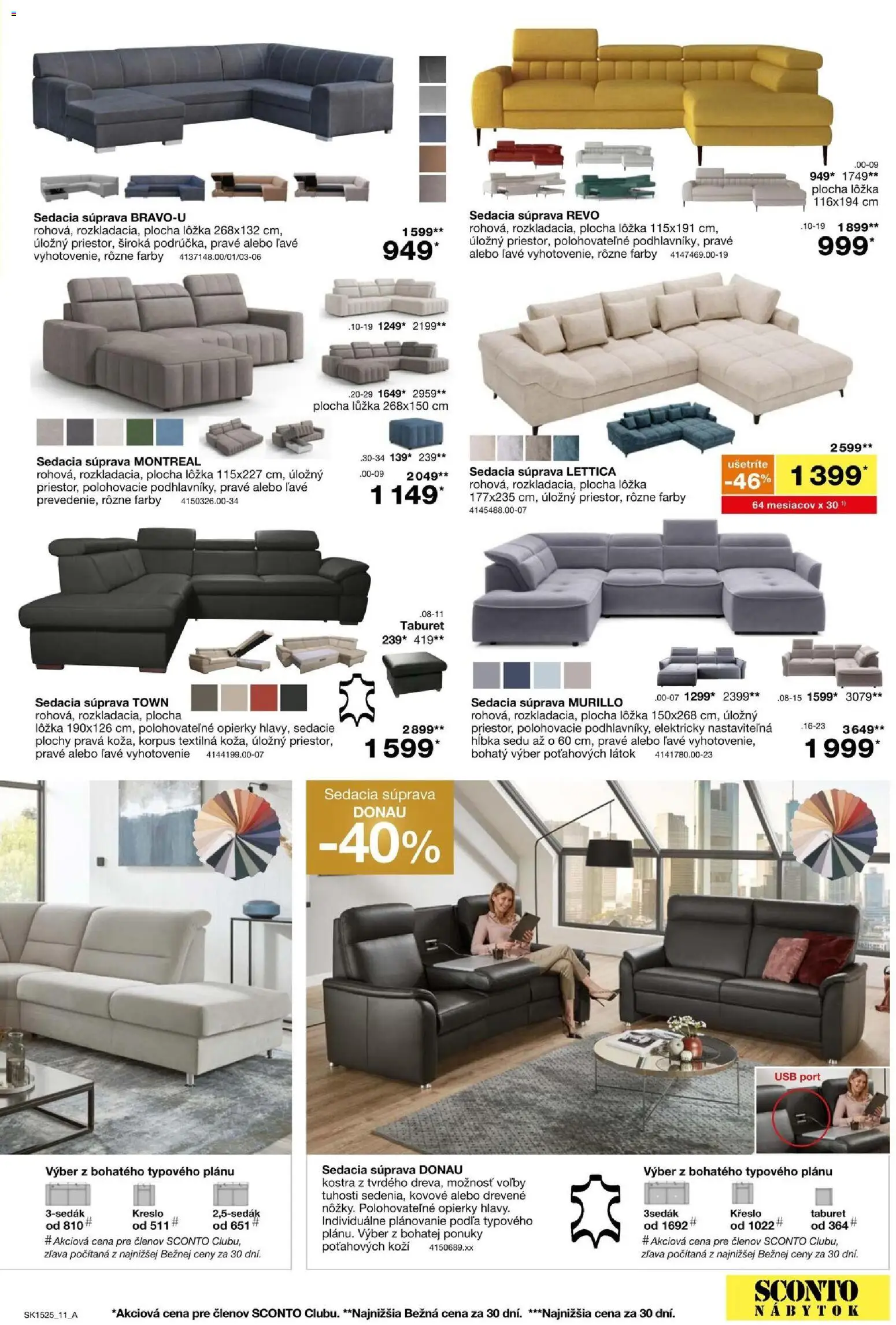 Nové Sconto nábytok akcie – leták je platný od 26.11.2025 | Strana: 11 | Produkty: Nábytok, Sedacia súprava, Taburet