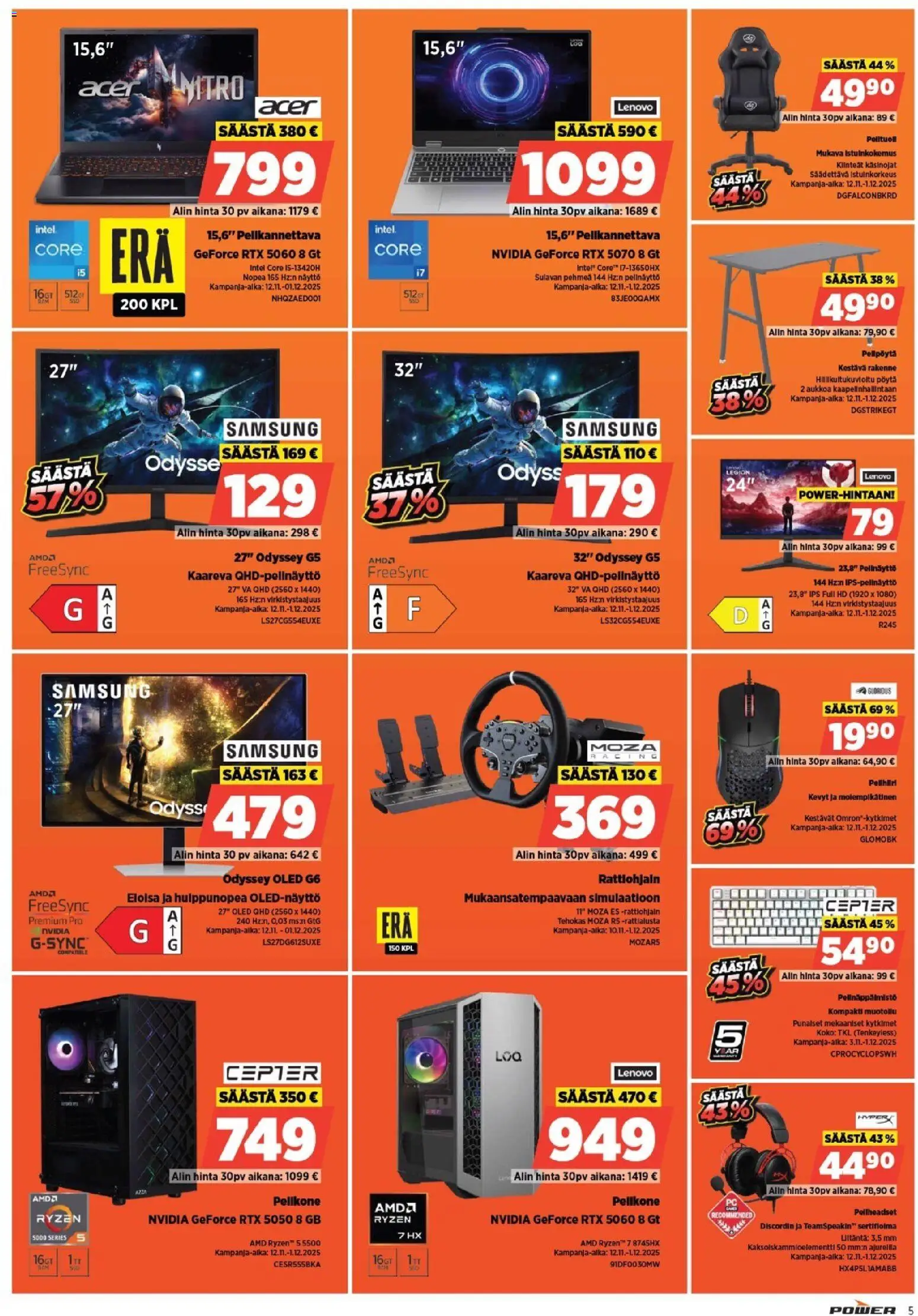 Power - Black Friday – voimassa 24.11.2025 alkaen | Sivu: 6 | Tuotteet: Pöytä, Näyttö