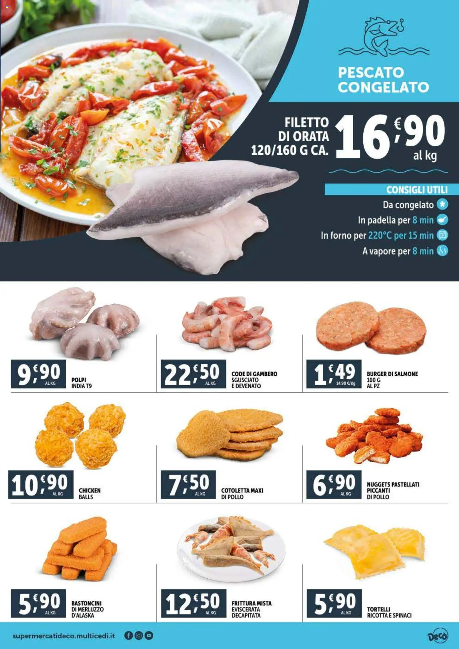 Volantino Decò del 07.11.2025 | Pagina: 3 | Prodotti: Pollo, Salmone, Merluzzo, Tortelli