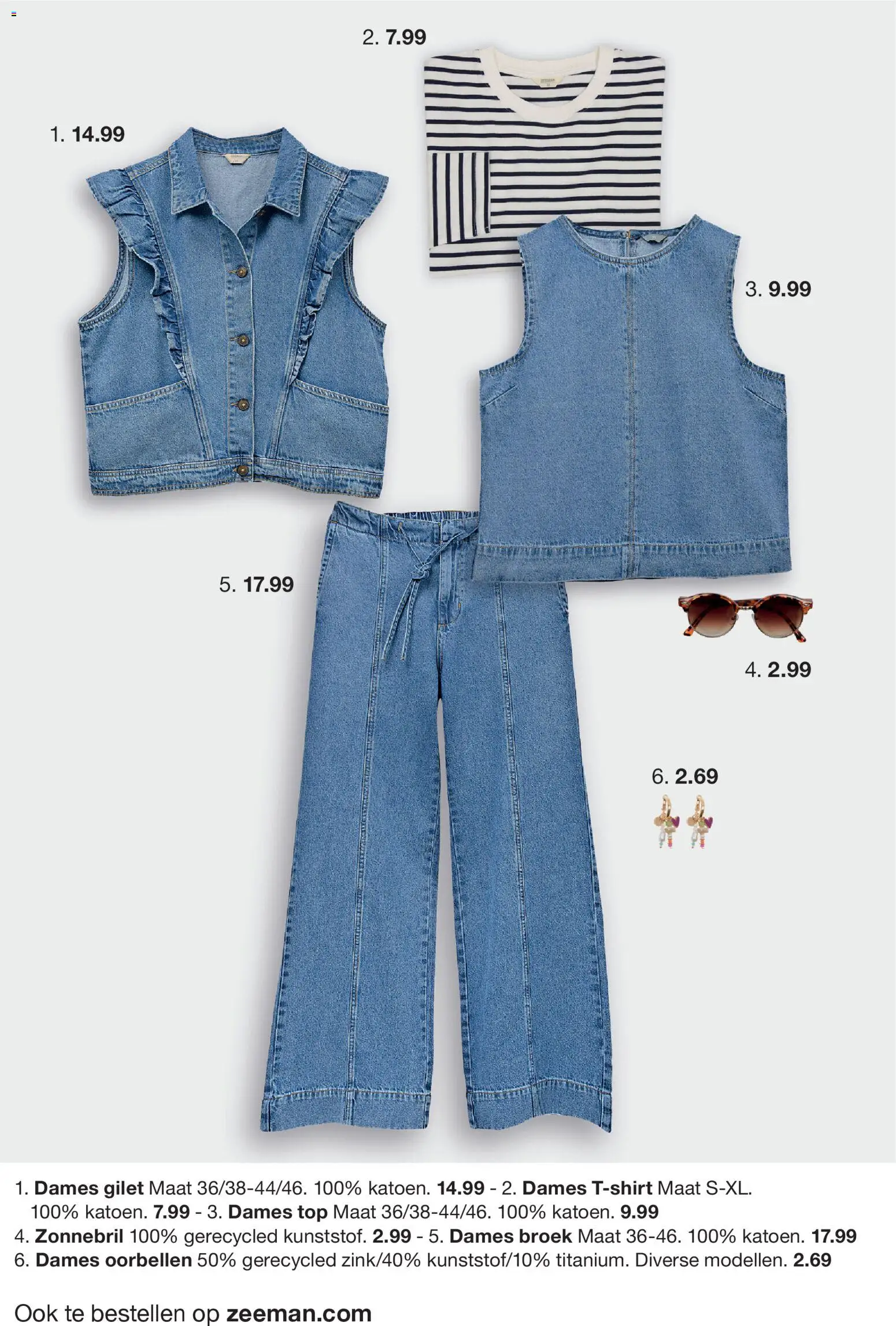 {H1} | Pagina: 6 | Producten: Broek, Oorbellen, Zonnebril