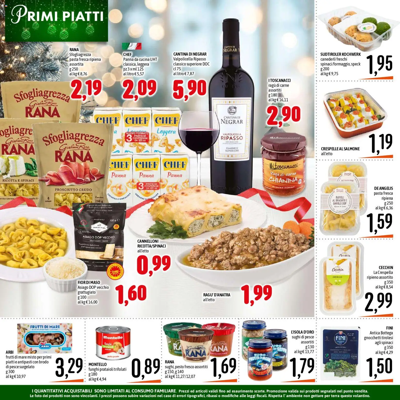 Volantino Emisfero del 11.12.2025 | Pagina: 8 | Prodotti: Prosciutto, Spinaci, Ragú, Ricotta