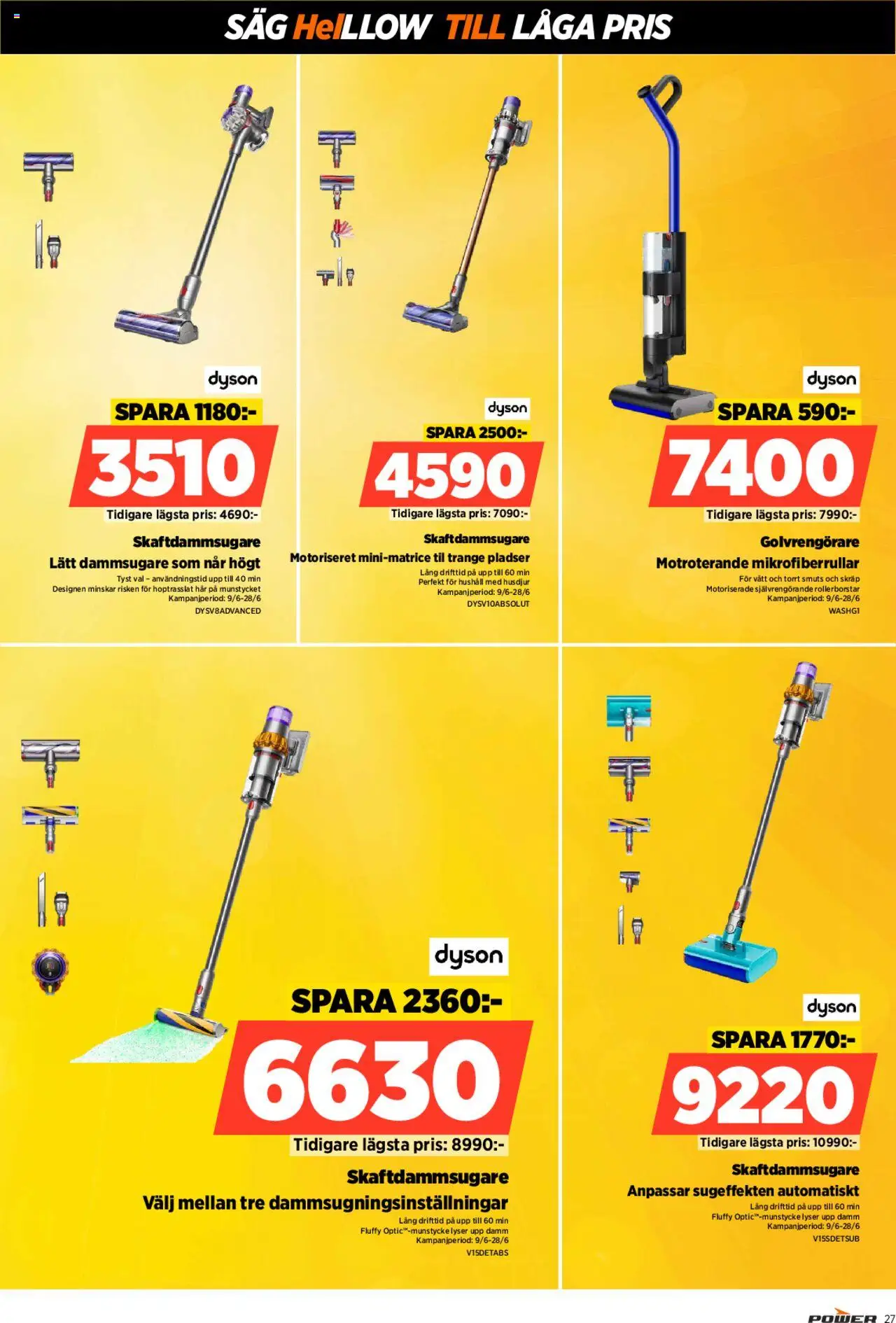 Power reklamblad aktuell från 16.06.2025 | Sida: 27 | Produkter: Dammsugare, Såg, Skaftdammsugare